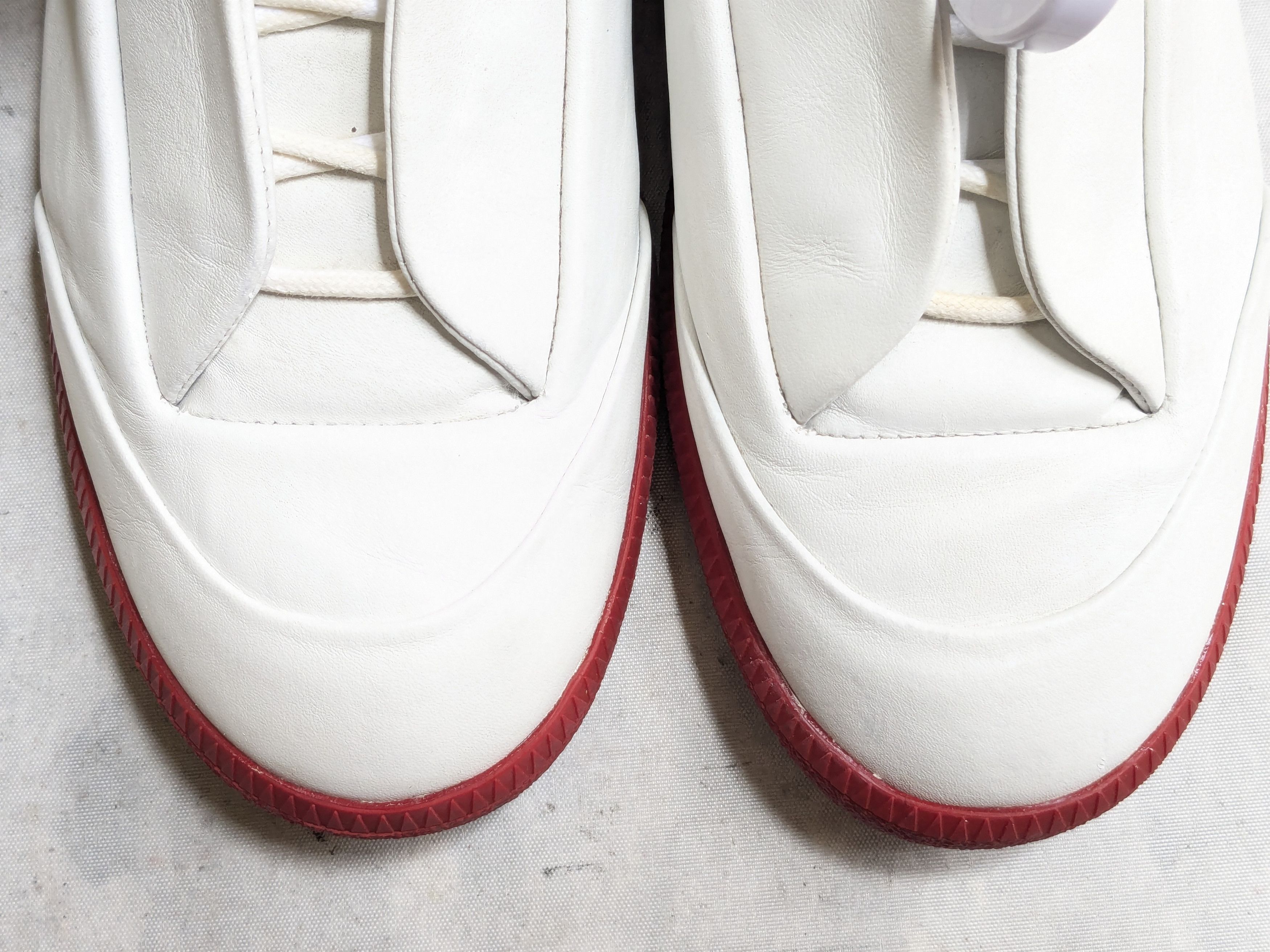 Maison Margiela Maison Margiela Future White Red 9 42 High Tops Leather Size US 9 / EU 42 - 2 Thumbnail