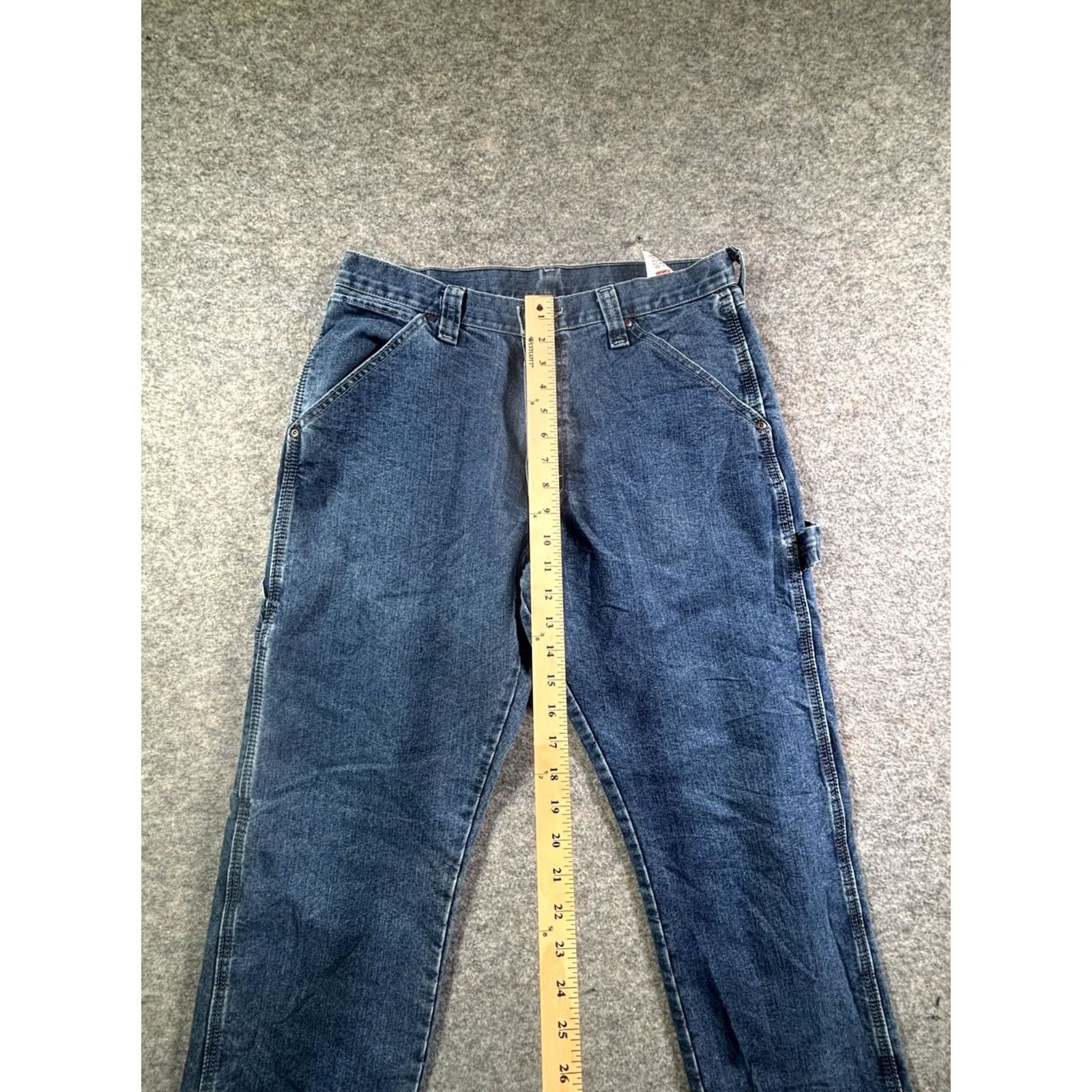 Wrangler Wrangler Carpenter Jeans Men's 32x32 Medium Wash Blue Denim Straight Leg Relaxed 5-Pocket USA Size US 32 / EU 48 - 3 Thumbnail