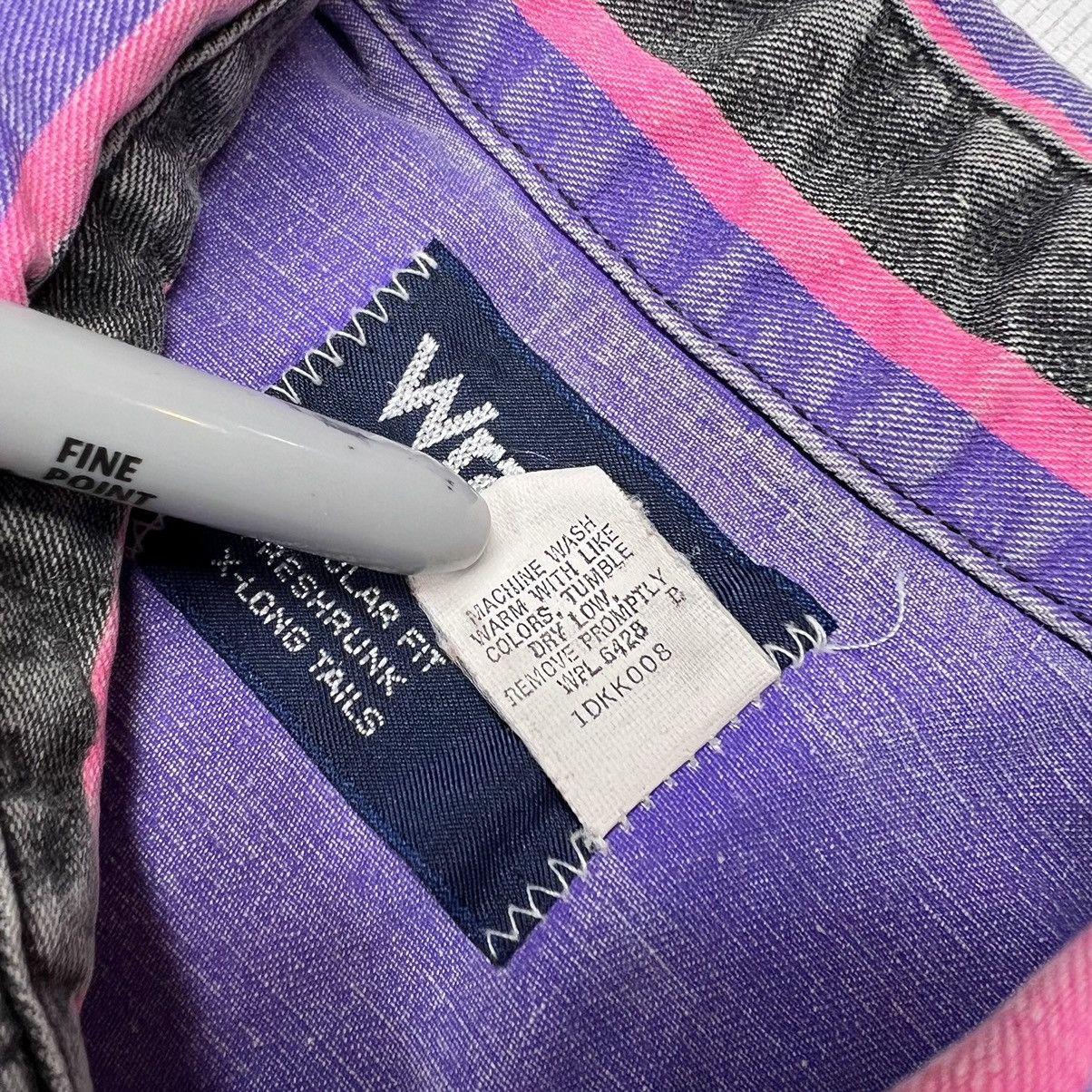Vintage × Wrangler Wrangler Brushpopper Shirt 15.5 33 Pink Purple Western Rodeo Size US M / EU 48-50 / 2 - 7 Thumbnail