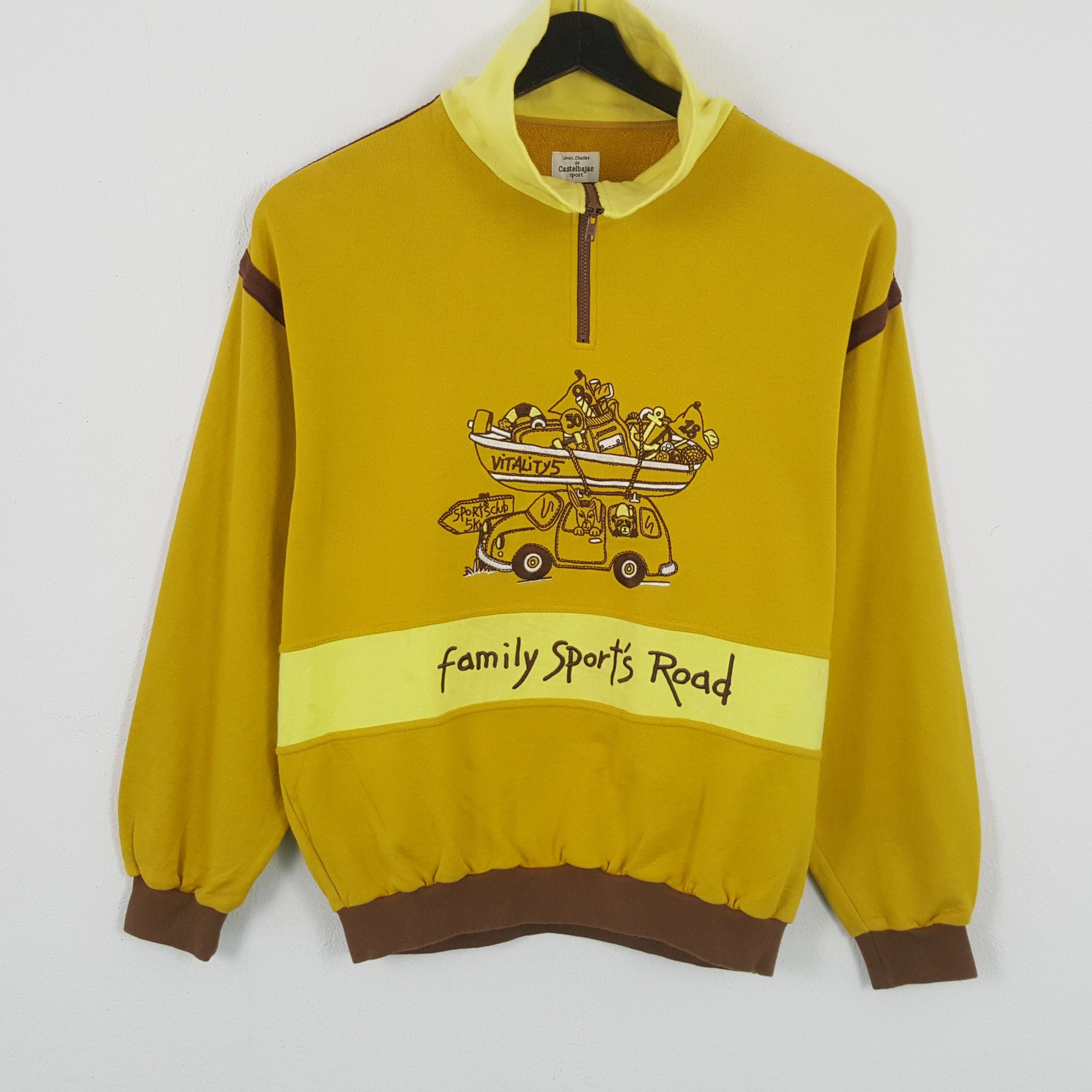 Jean Charles De Castelbajac × Vintage JEAN CHARLES DE CASTLEBAJAC Half Zipper Sweatshirt Size US XL / EU 56 / 4 - 1 Thumbnail