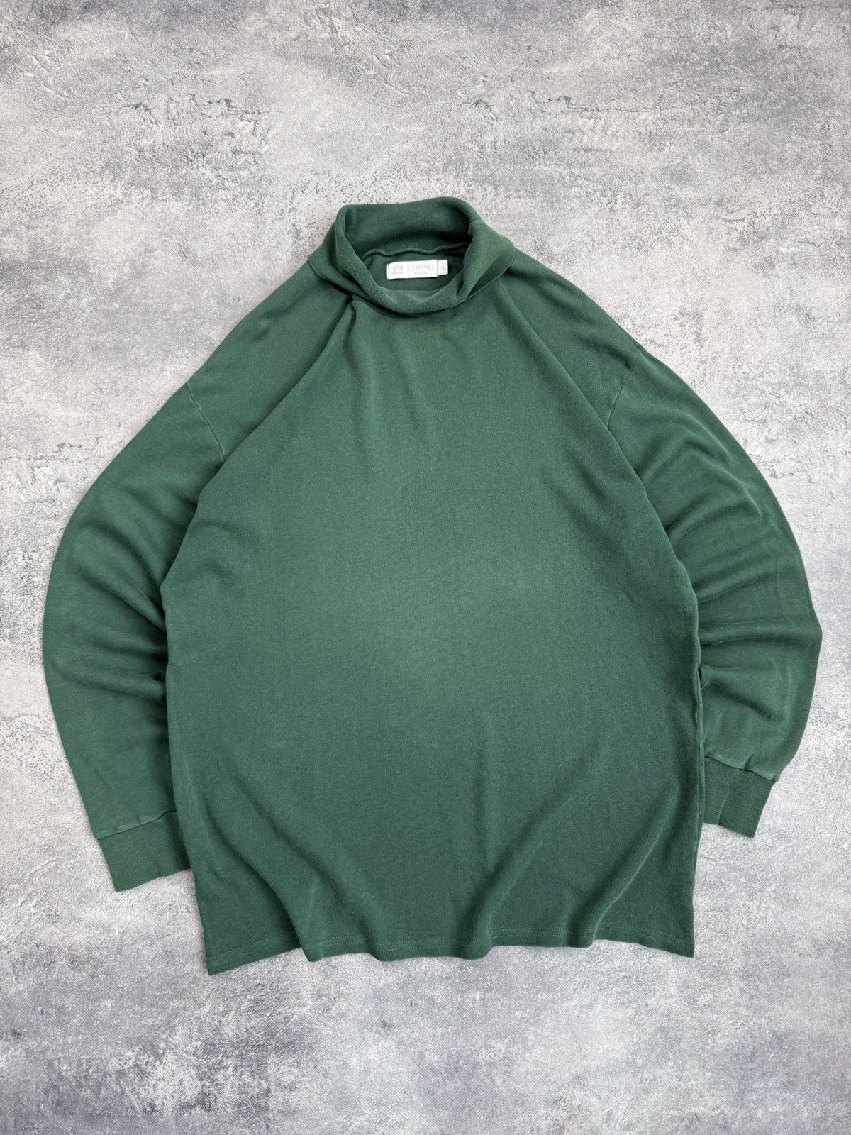 Sunspel Sunspel Forest Green Turtleneck Long Sleeve Sweatshirt Size US L / EU 52-54 / 3 - 2 Thumbnail