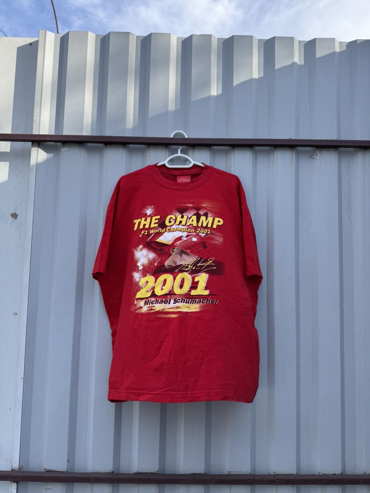 Formula 1 × NASCAR × Vintage 🏓 Rare🏓 Michael Schumaher 2001 Champion T-Shirt Size US XL / EU 56 / 4 - 1 Thumbnail