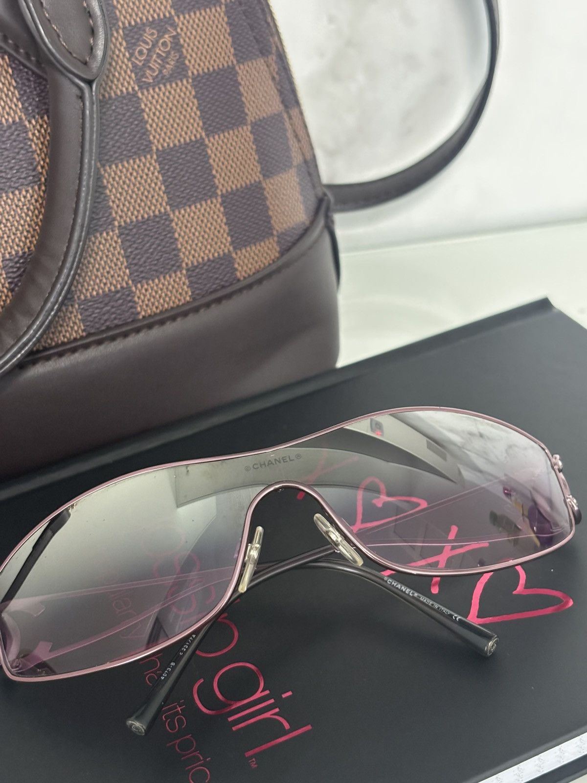 Chanel Vintage Chanel 4073-B Rimless Shield Sunglasses Size ONE SIZE - 6 Thumbnail