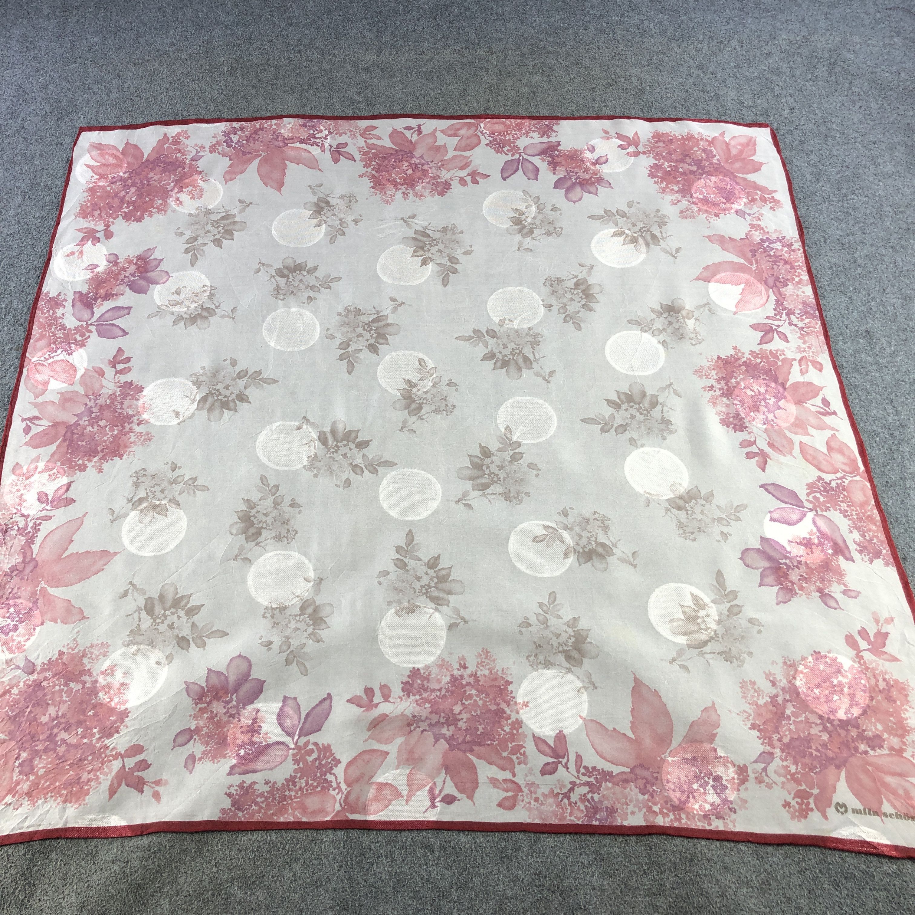 Mila Schon Vintage Mila Schon Floral Silk Scarf M1264 Size ONE SIZE - 2 Thumbnail