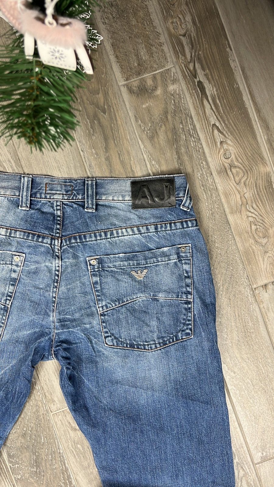 Armani × Vintage Vintage Armani Jeans Light Blue Wash Denim Jeans Y2K Size US 34 / EU 50 - 7 Thumbnail