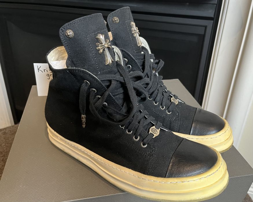 Rick Owens RICK OWENS CHROME HEARTS RAMONES, BLACK TOE, STAPLE HEEL ...