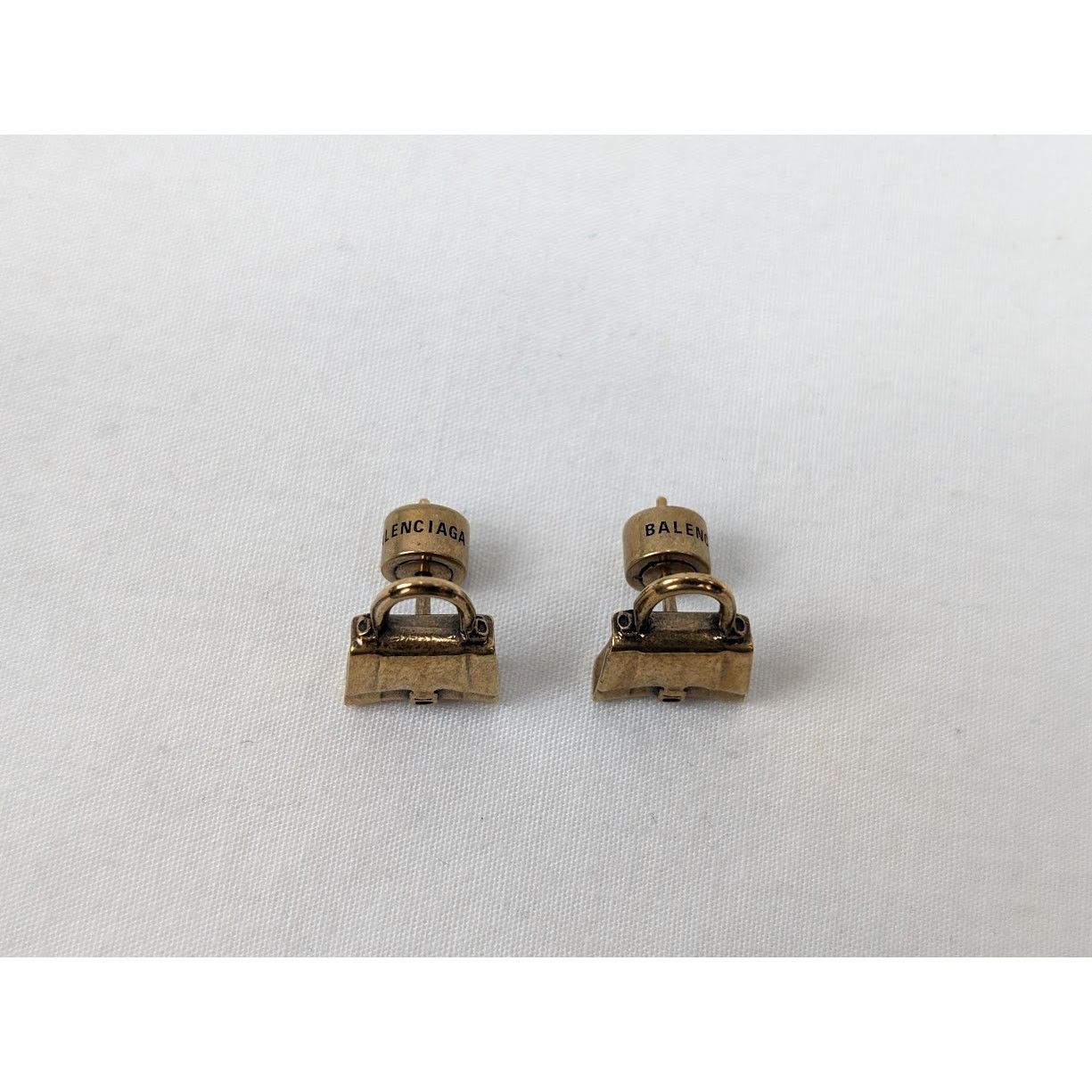 Balenciaga o1rshd1 Size: OS / Bronze Brass Hourgl Stud in Gold Size ONE SIZE - 2 Thumbnail