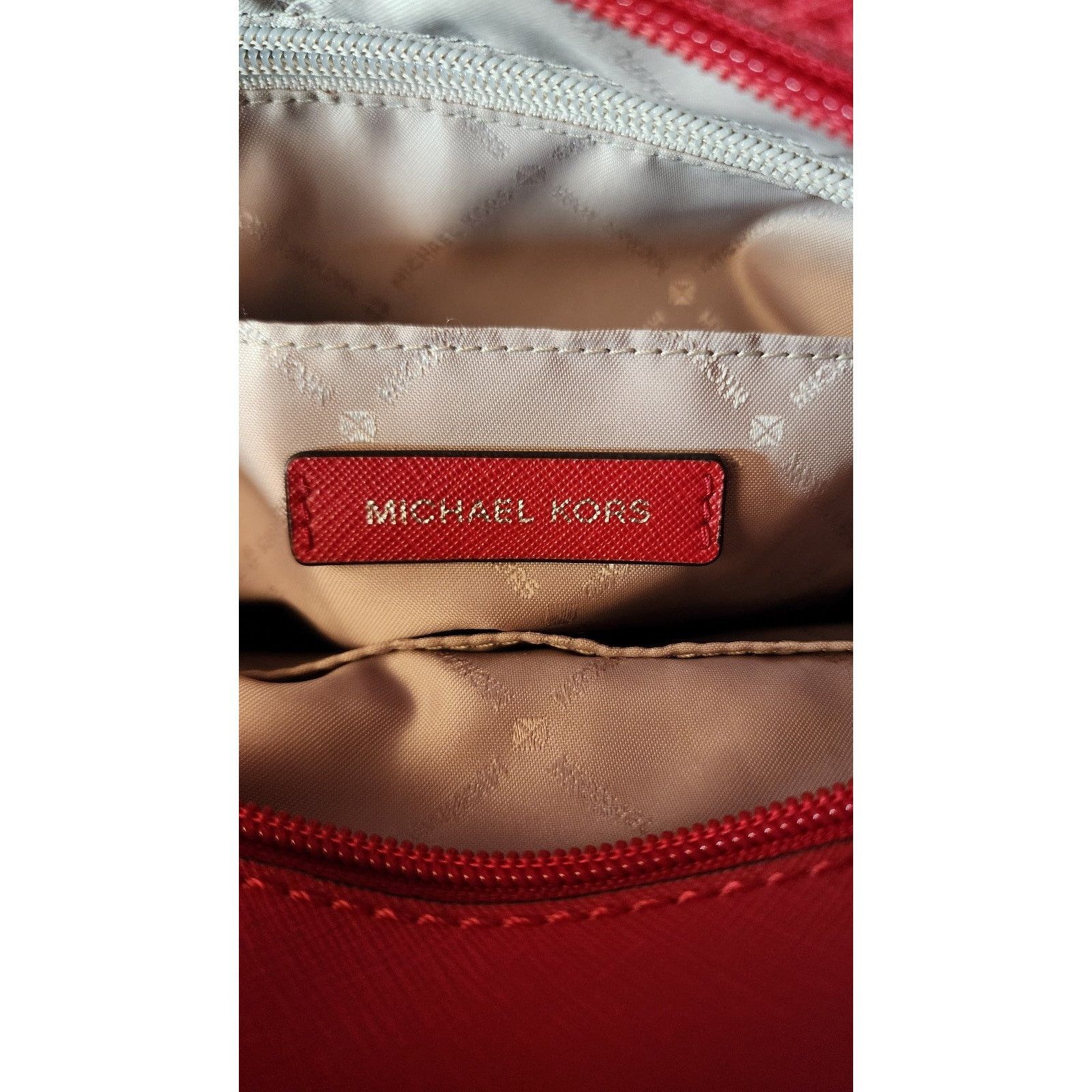 Michael Kors Michael Kors Small Top Nylon & Saffiano Leather Crimson Red. Size ONE SIZE - 4 Thumbnail