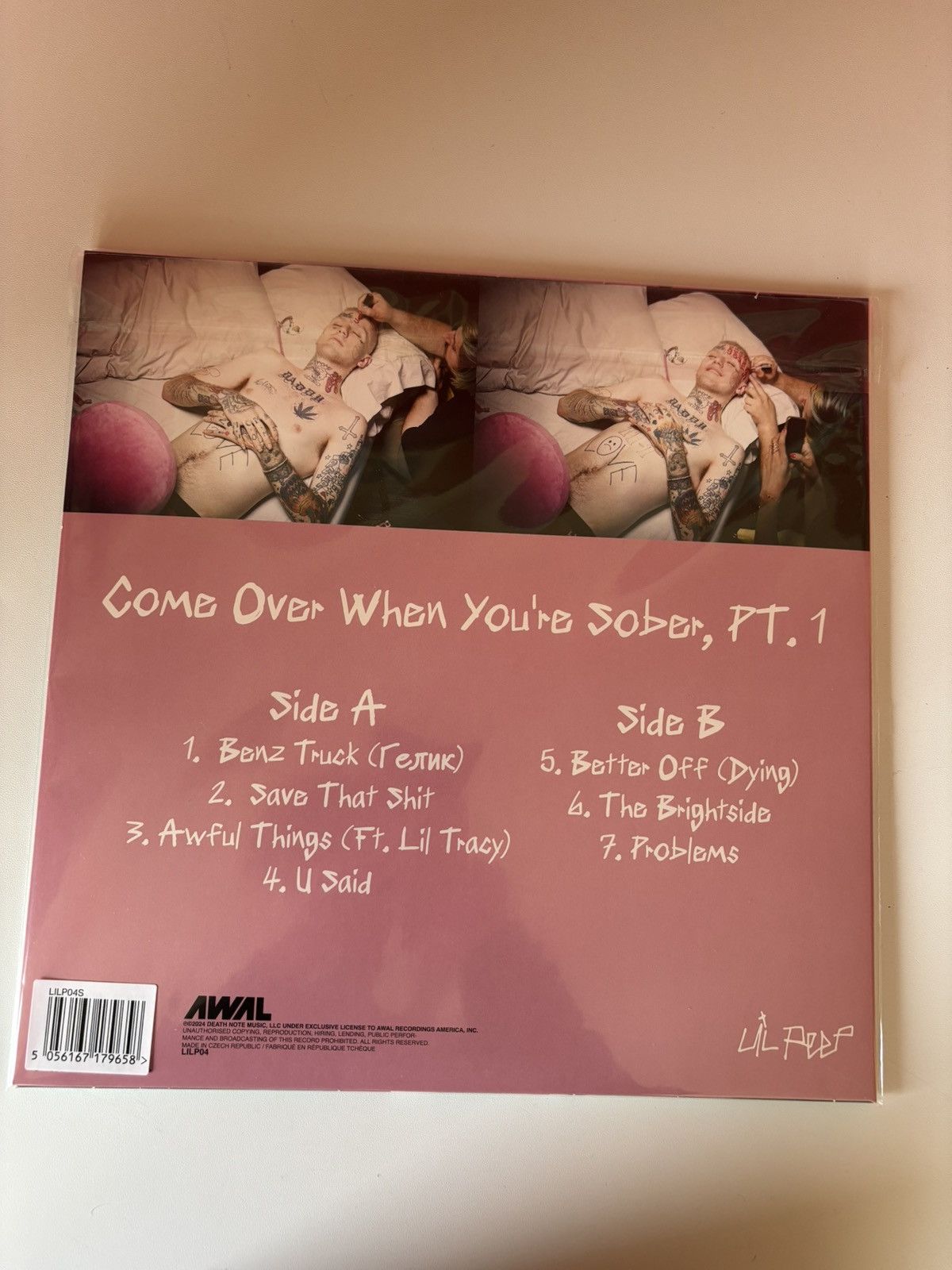 Lil Peep Lil Peep Come Over When You’re Sober Spotify Only Exclusive Size ONE SIZE - 2 Thumbnail