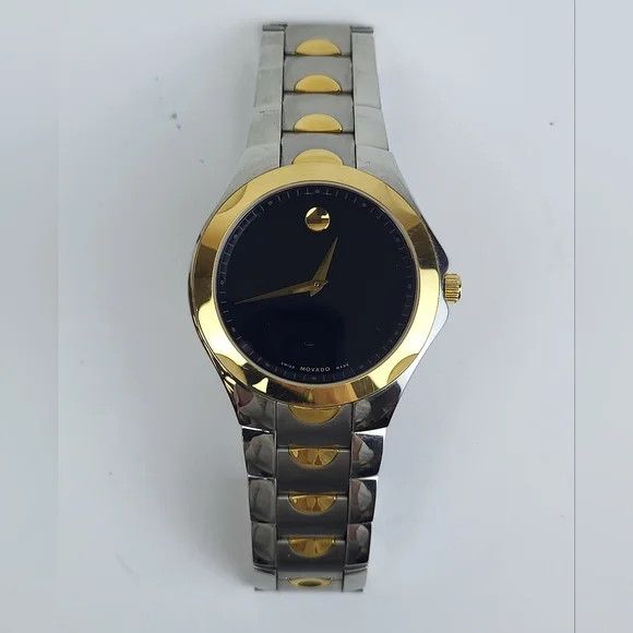 Movado Movado Luno Sport Black Dial Two Tone Watch 81 G1 1853 Grailed