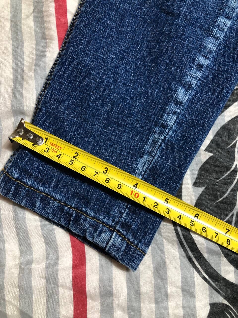 Japanese Brand Dirty Painted Distressed Thrashed Faded Baggy Jeans Y2K Size US 32 / EU 48 - 3 Thumbnail