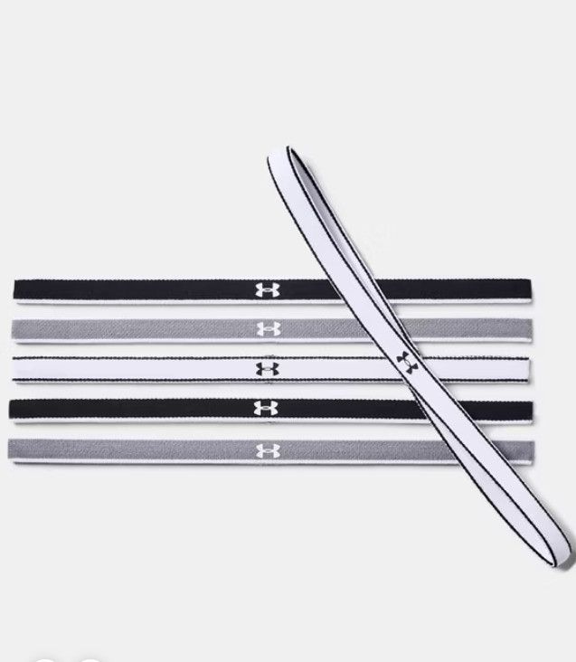Under Armour Under Armour UA Headbands - 6 Pack Black Steel White Size ONE SIZE - 3 Thumbnail