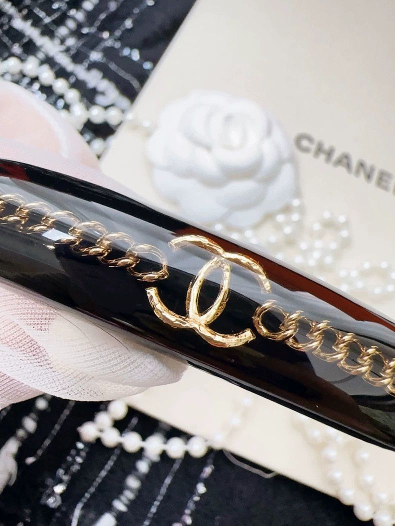 Chanel Chanel Black Double C Chain Hair Clip Size ONE SIZE - 4 Thumbnail