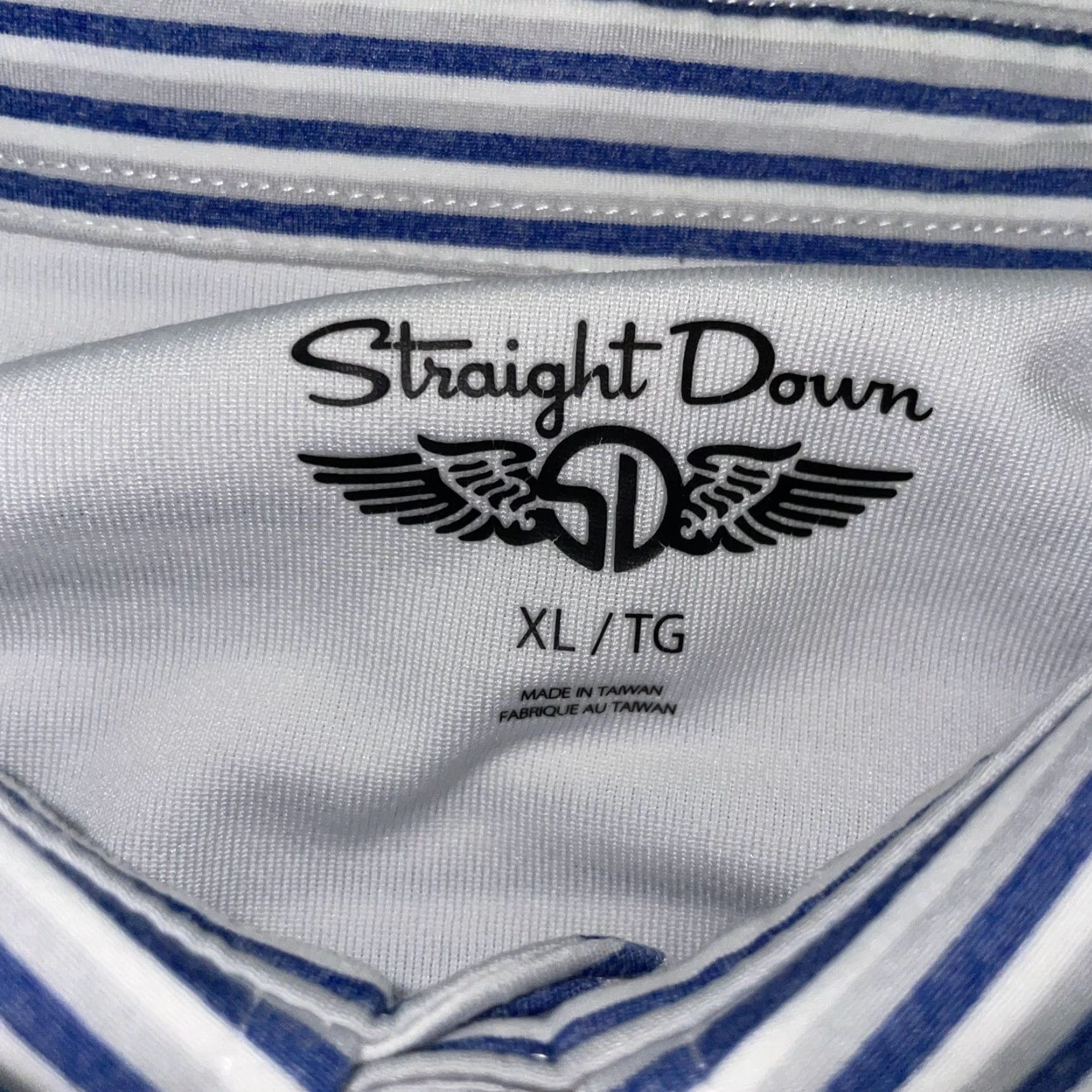 Vintage VINTAGE Straight Down Men's Polo Shirt XL Blue Golf Performance Casual Size US XL / EU 56 / 4 - 2 Thumbnail