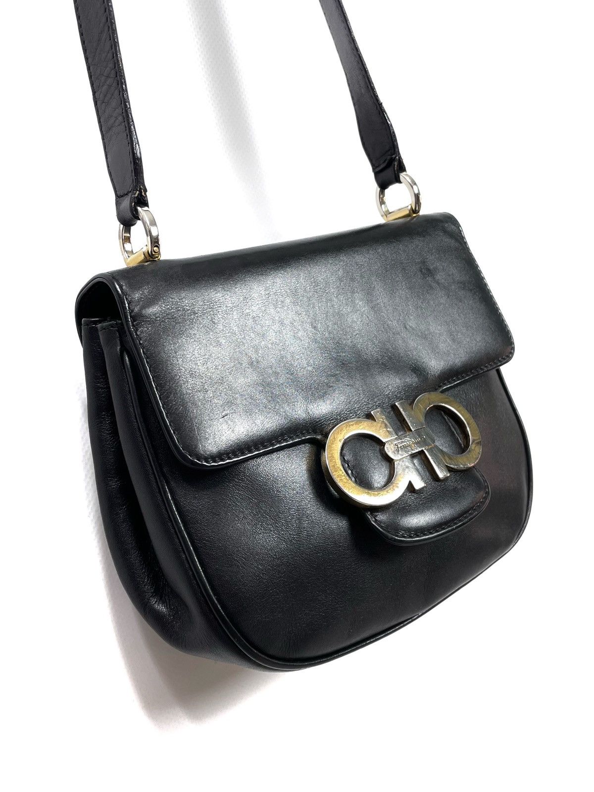 Salvatore Ferragamo Salvatore Ferragamo Vintage Gancini Mini Leather Bag Size ONE SIZE - 5 Thumbnail