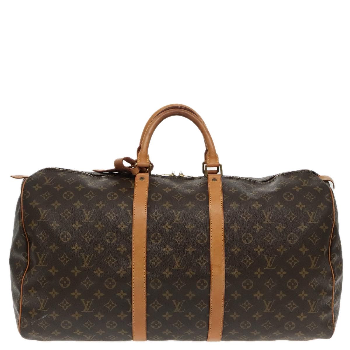 Louis Vuitton Keepall 55 Brown Canvas Travel Bag (Pre-Owned) Size ONE SIZE - 1 Thumbnail