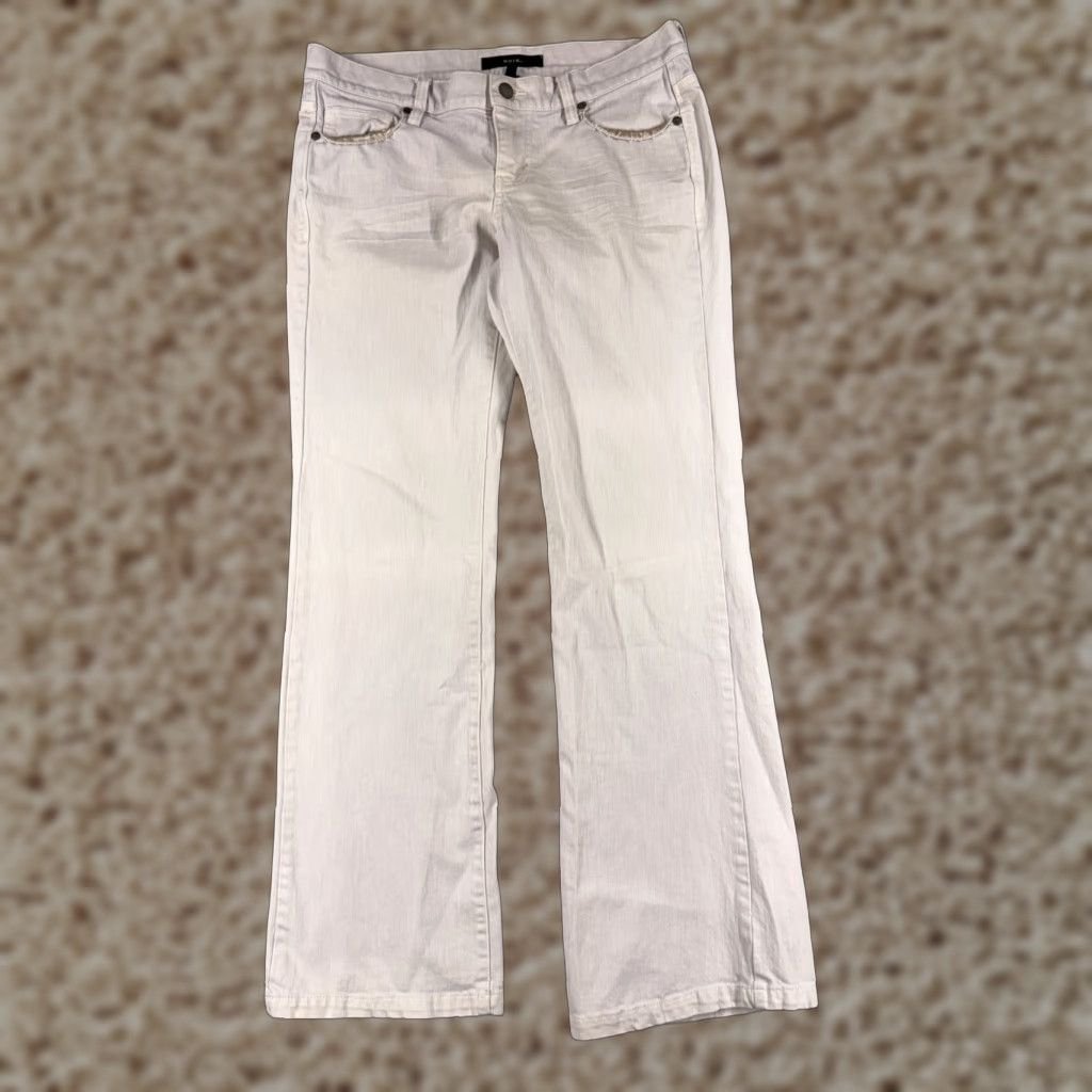 J.Crew Noir Jeans Women 8 Pink Denim Wide Leg Bootcut Low Rise Cotton 31x32 Size 30" / US 8 / IT 44 - 1 Thumbnail