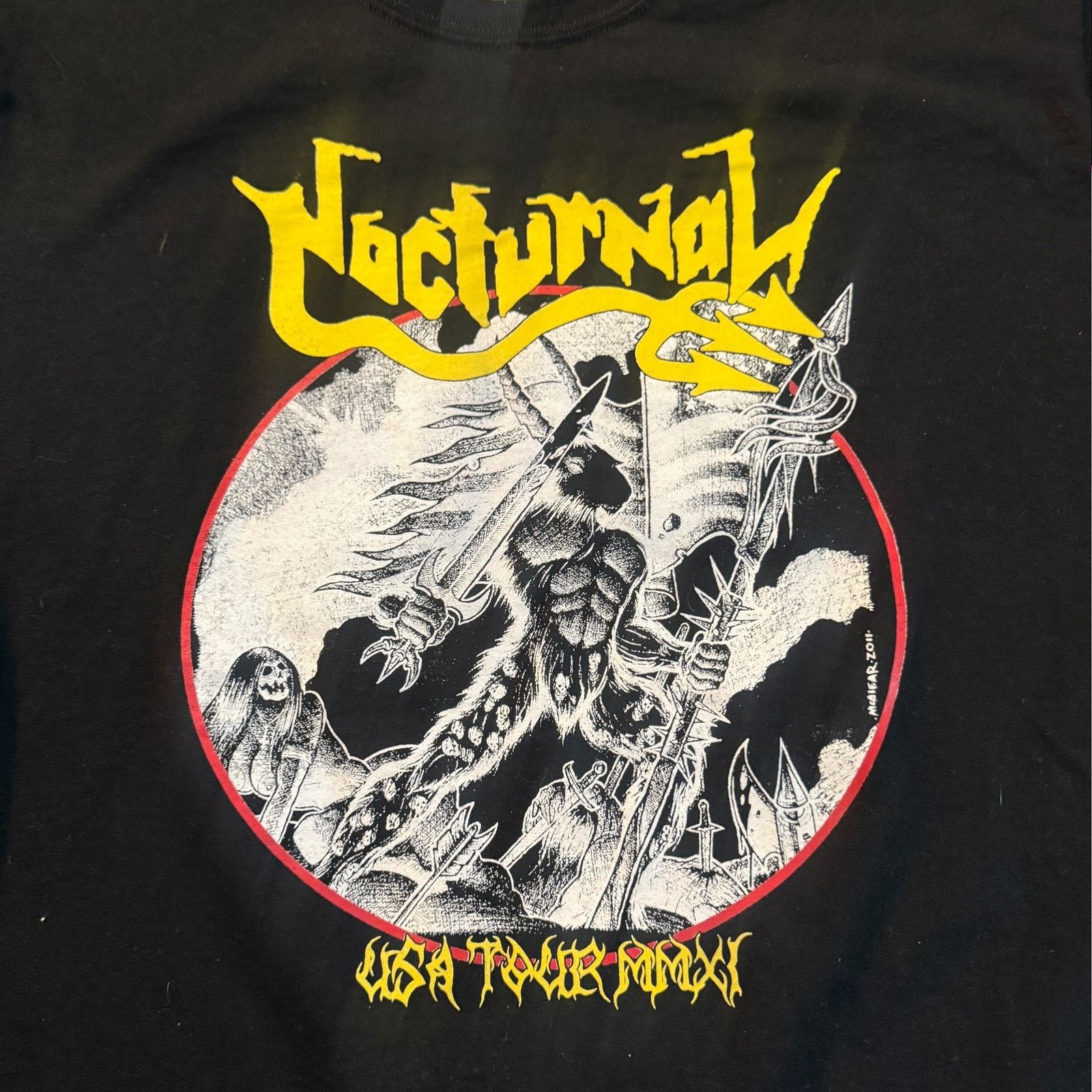 Other Nocturnal Band 2011 Tour Shirt Size M Thrash Black Metal Size US M / EU 48-50 / 2 - 2 Thumbnail