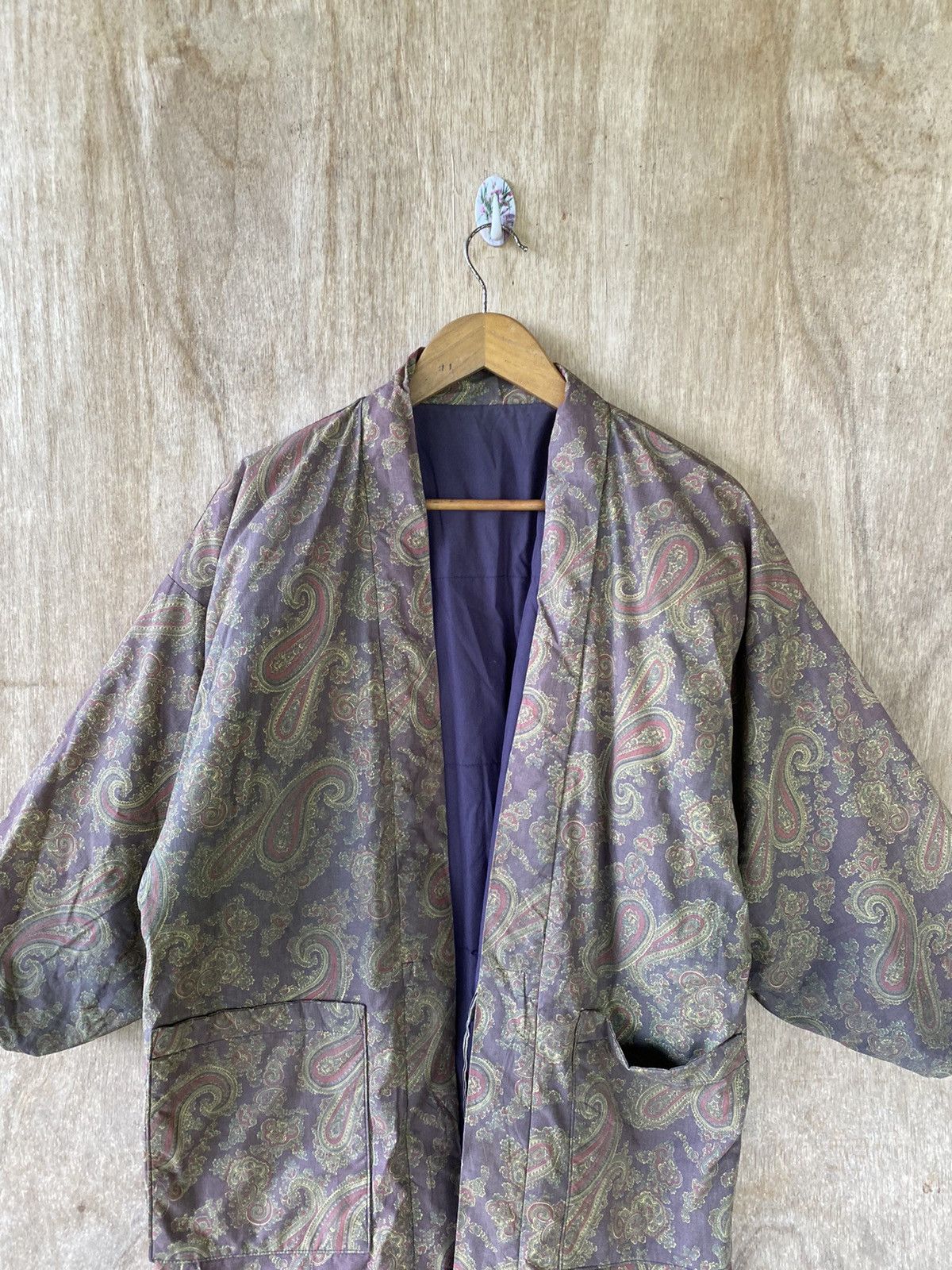 Japanese Brand × Vintage 👘SALE👘VINTAGE KIMONO DOWN STYLE PAISLEY DESIGN Size US L / EU 52-54 / 3 - 4 Thumbnail