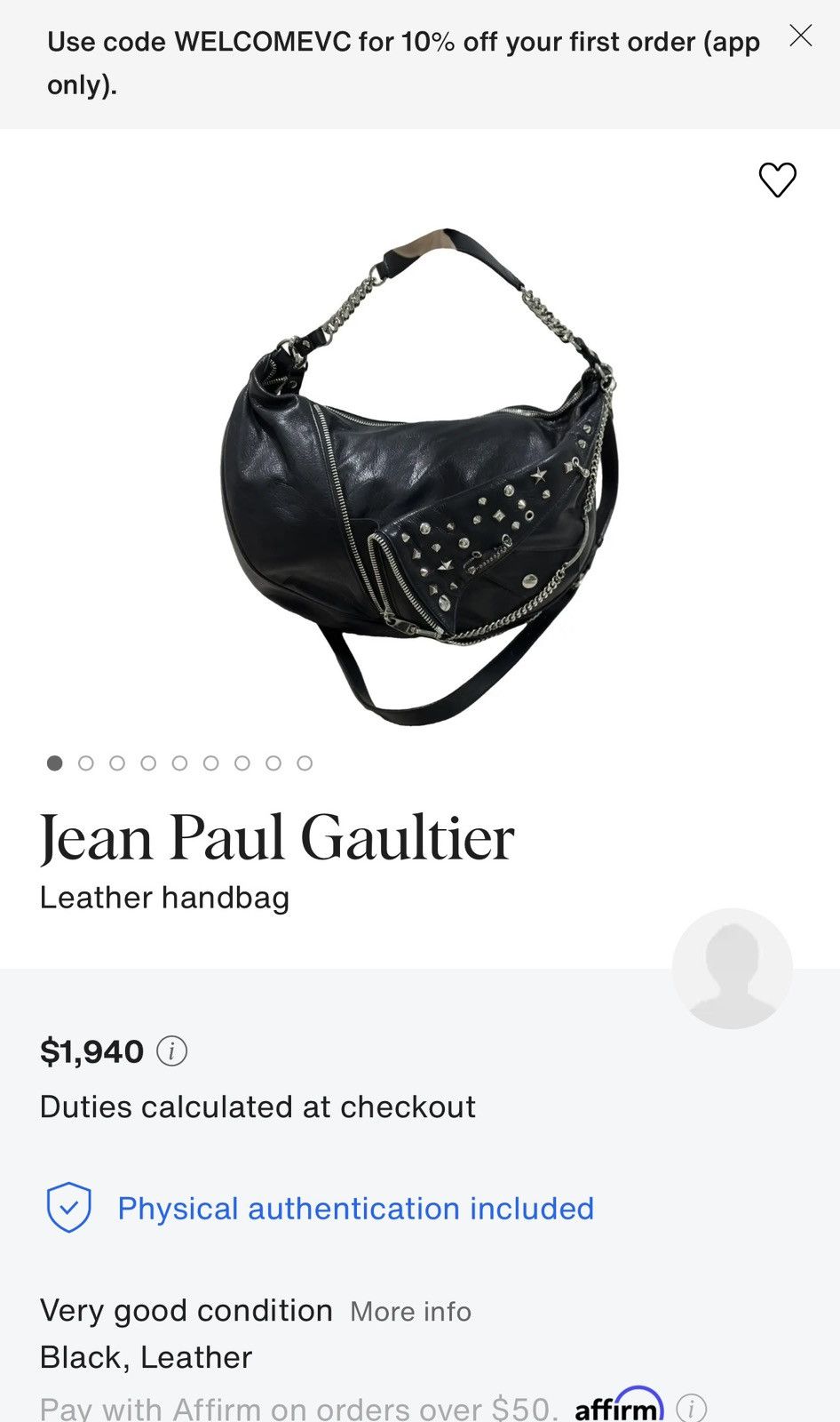 Jean Paul Gaultier Jean Paul Gaultier Studded Chain Shoulder Bag (2014) Size ONE SIZE - 9 Thumbnail