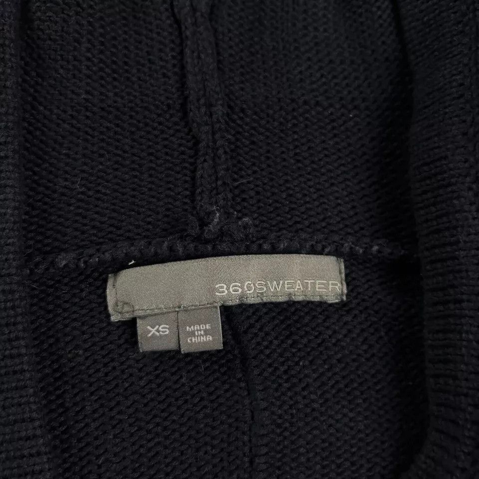 Other 360 Sweater Womens XS Blue Knit Henley Hooded 100% Cotton Size XS / US 0-2 / IT 36-38 - 3 Thumbnail