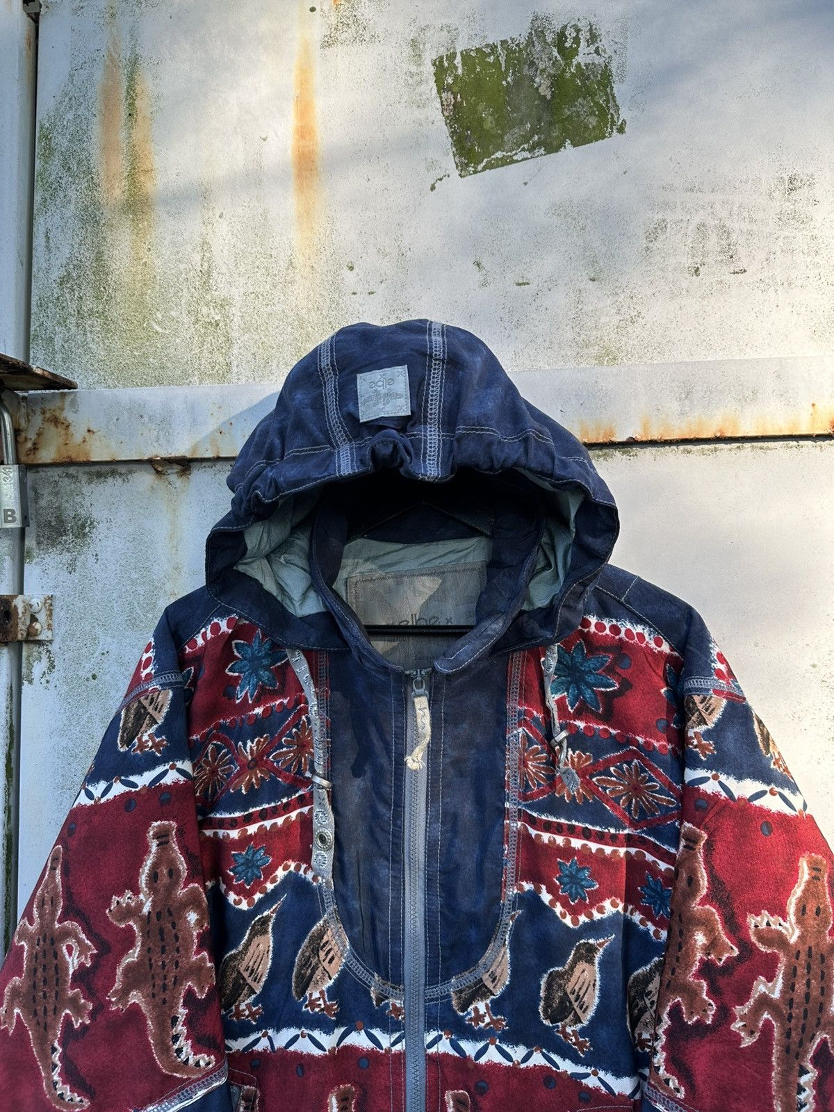 Vintage 👹Vintage Elbe Crocodile Motive Ski Jacket Size US L / EU 52-54 / 3 - 4 Thumbnail