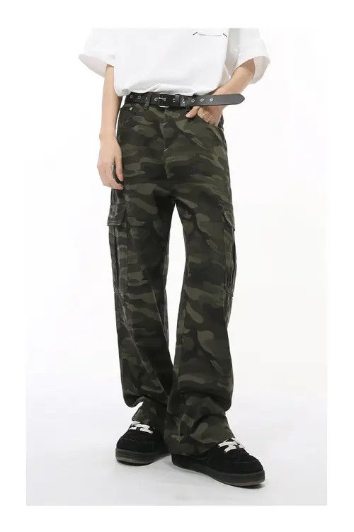 VIBE High street cleanfit camouflage pocket workwear washed jeans Size US 32 / EU 48 - 1 Thumbnail