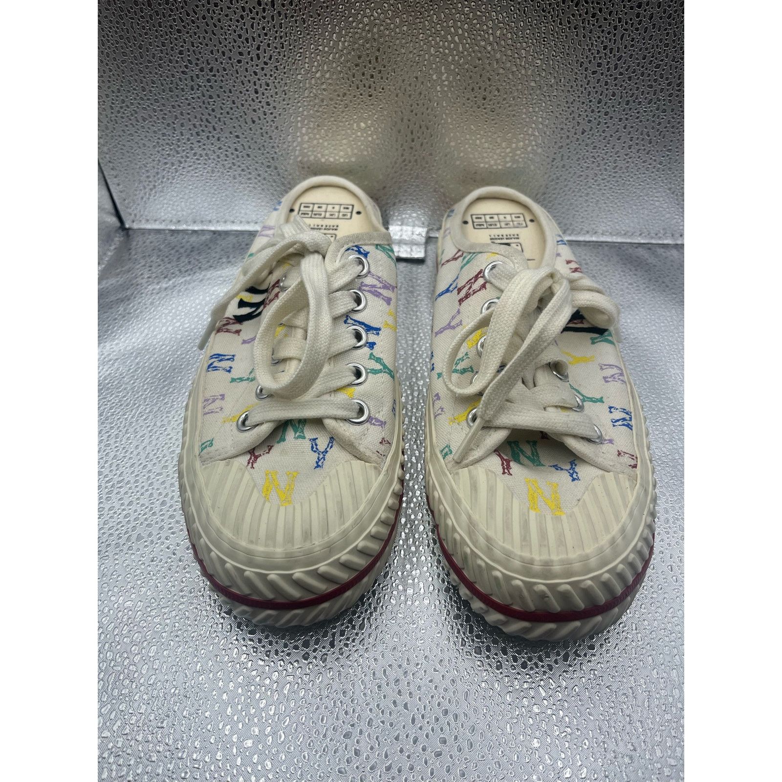 MLB MLB Play Ball Mule Monogram NY Shoes Sneakers Cream Size 8W Size US 8 / IT 38 - 4 Thumbnail