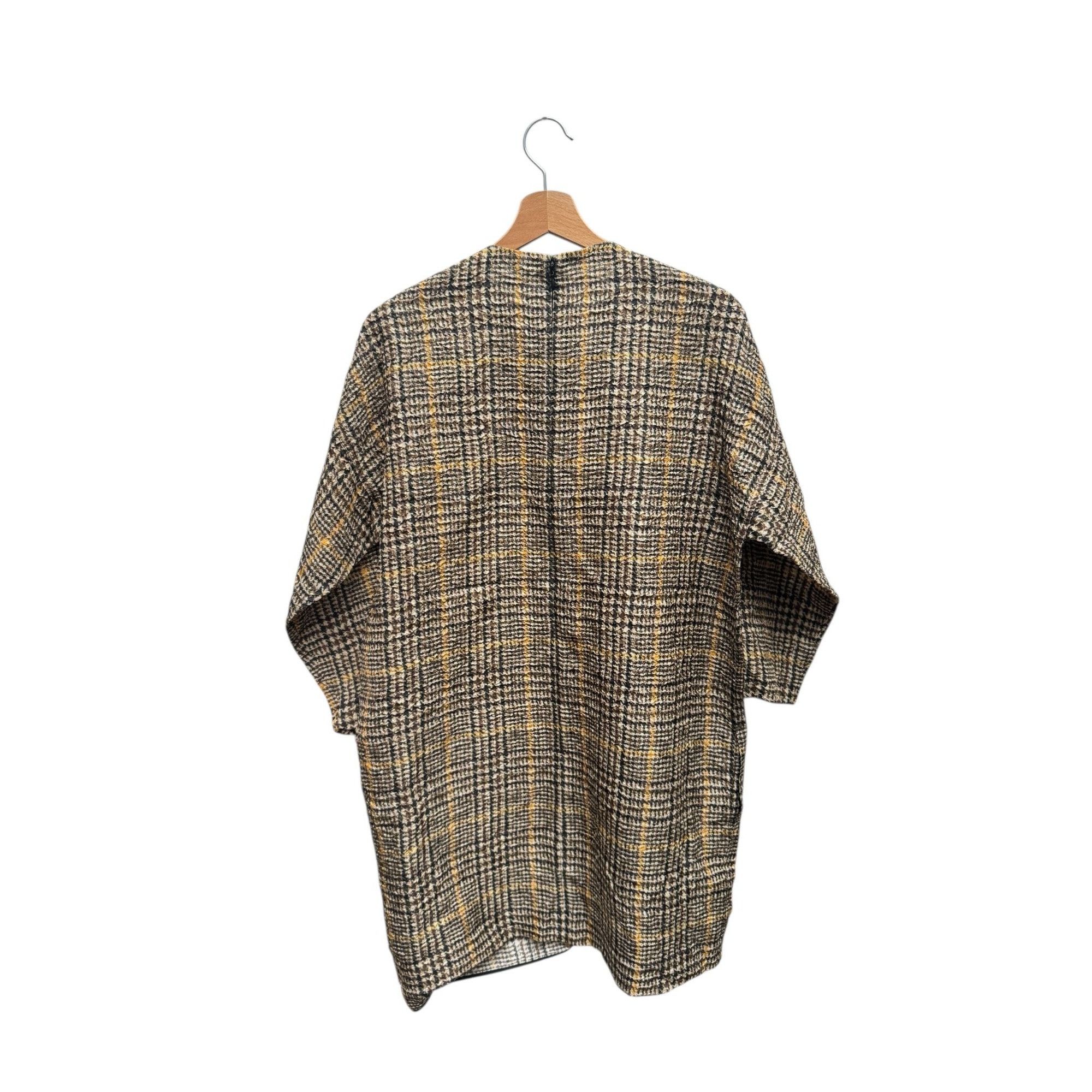 Celine Beige Checkered Silk Dress Size M / US 6-8 / IT 42-44 - 3 Thumbnail