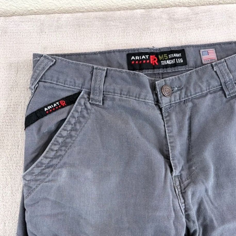 Ariat Ariat FR Flame Resistant M5 Straight Leg Cargo Pants Grey Men 30x30 Size US 30 / EU 46 - 2 Thumbnail