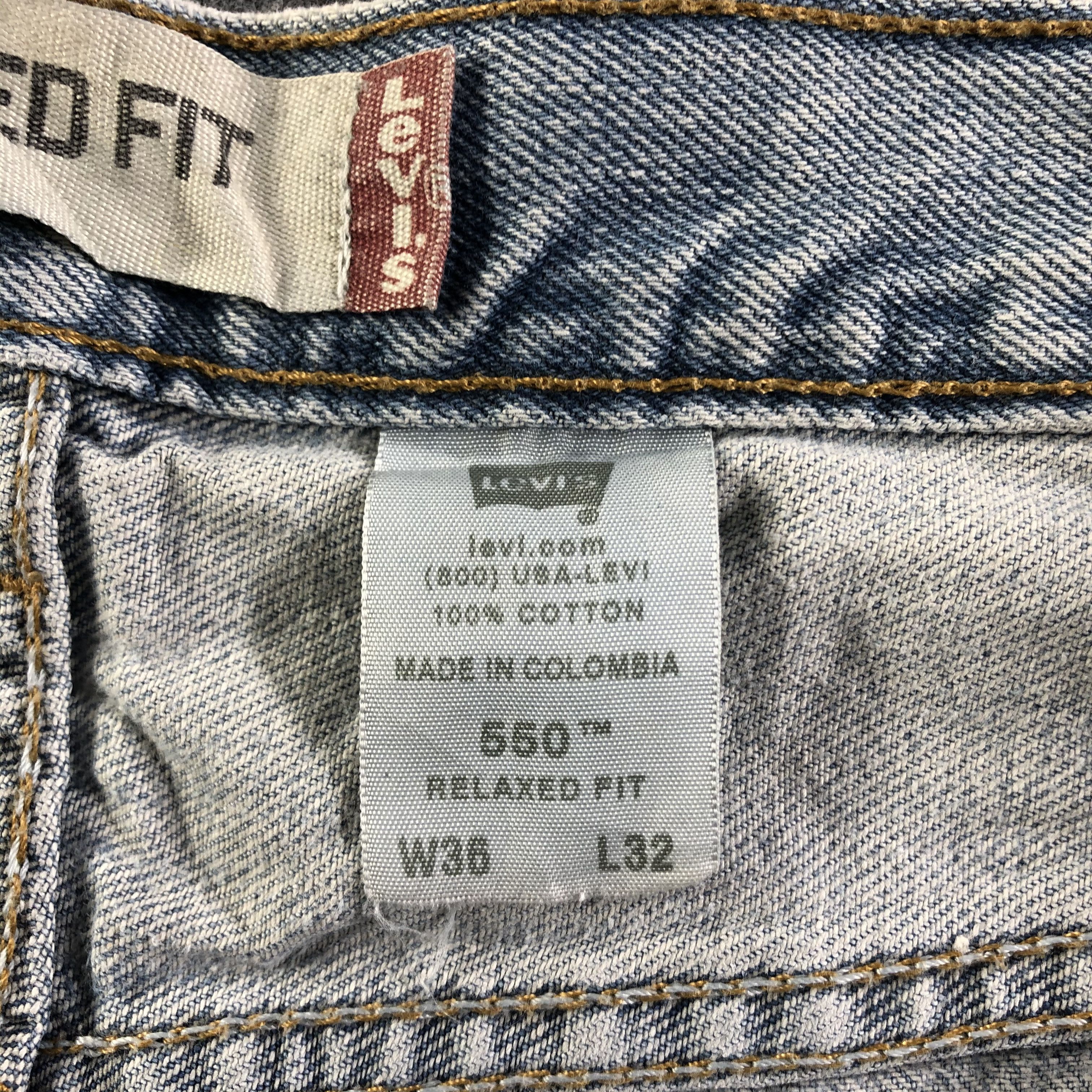 Levi's Vintage Light Wash Levis 550 Jeans-J3290 Size US 35 - 11 Thumbnail