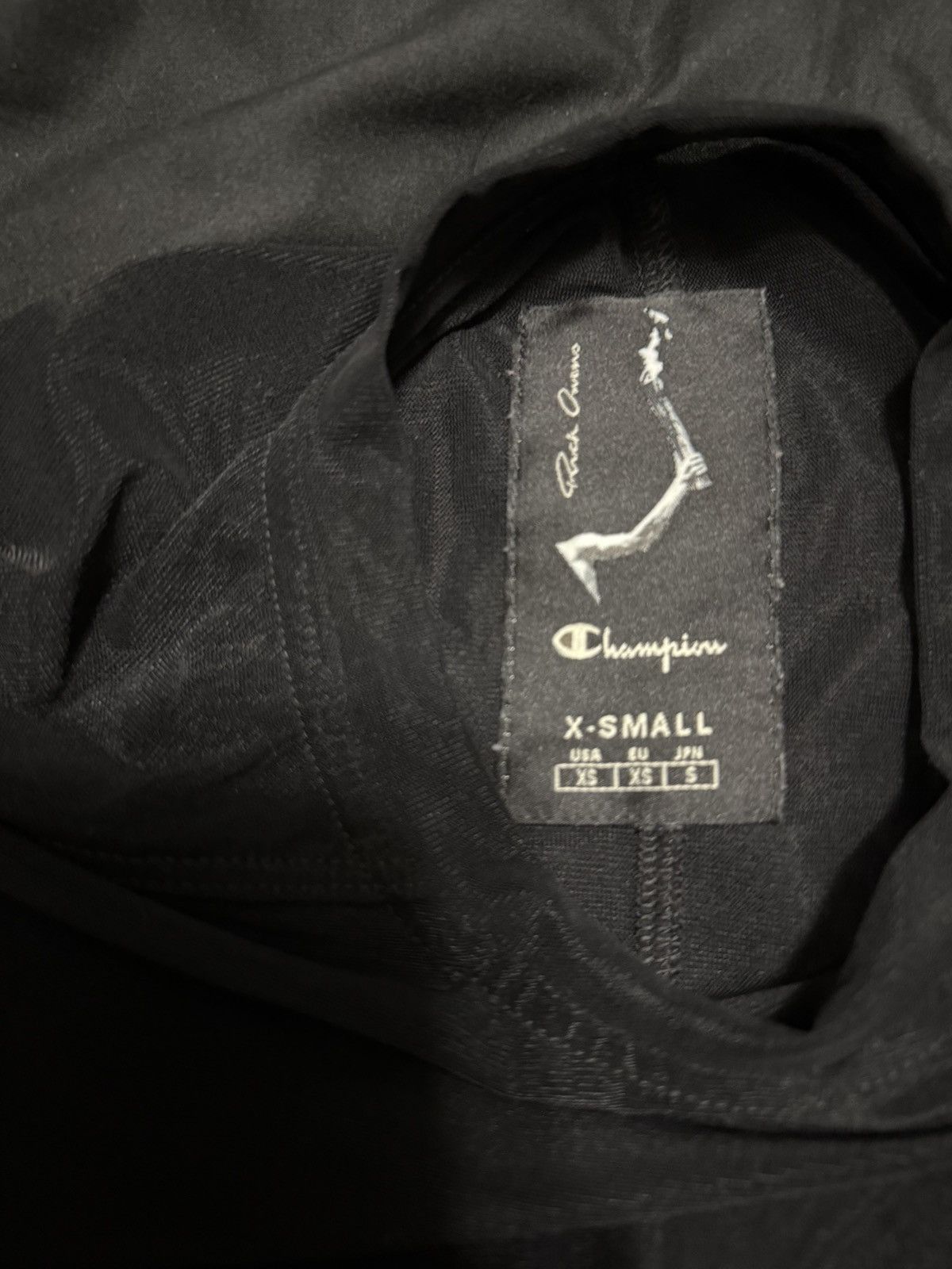 Rick Owens Black Champion Edition Tarp T-shirt Size XS / US 0-2 / IT 36-38 - 6 Thumbnail