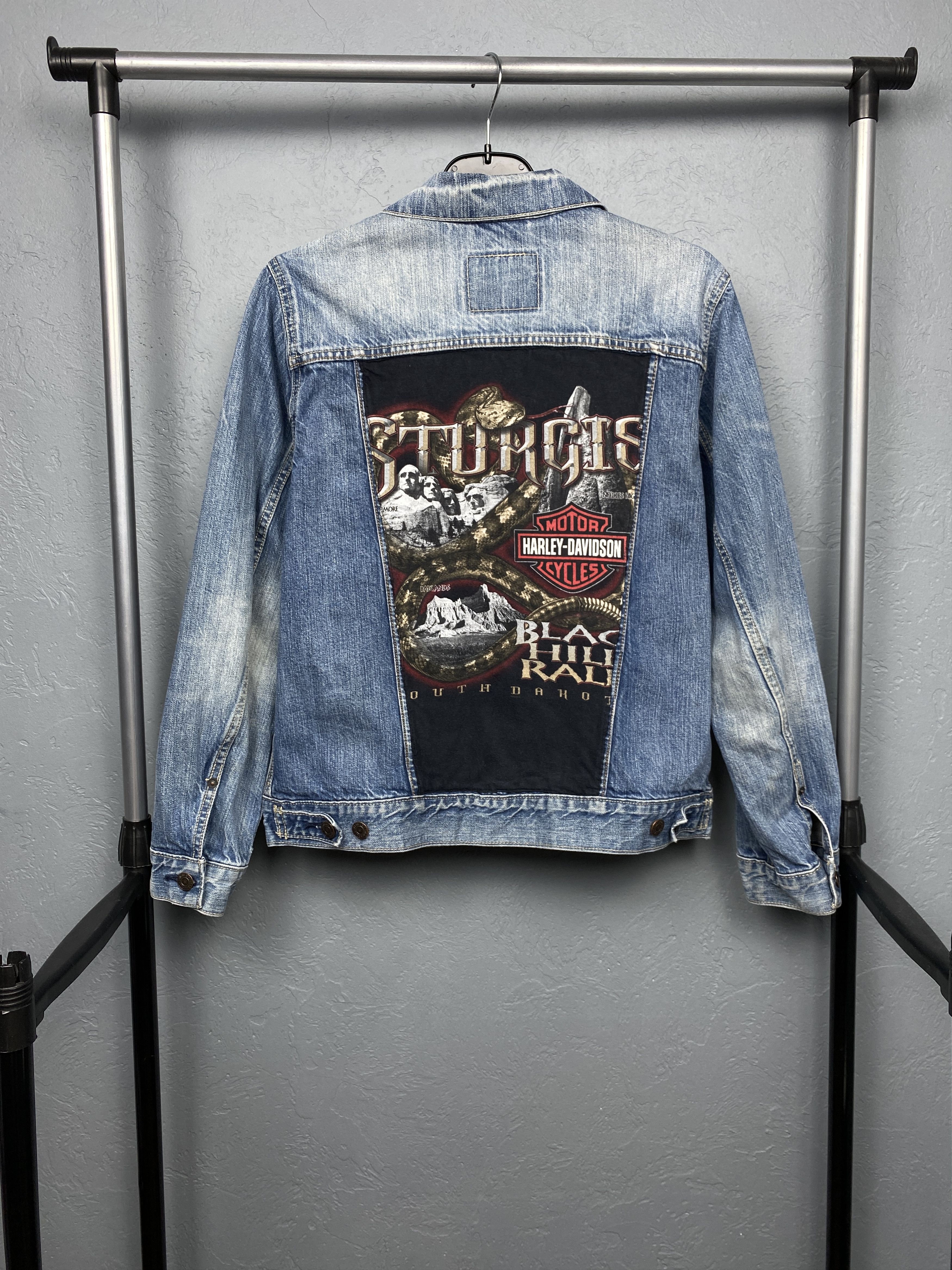 Harley Davidson Levi's x Harley Davidson Womens Custom Denim Jacket Size L / US 10 / IT 46 - 1 Thumbnail