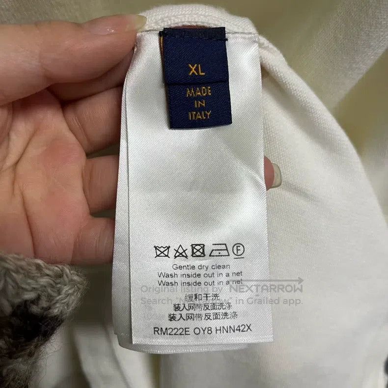 Louis Vuitton Louis Vuitton White monogrammed embroidered crew neck pull Size US XL / EU 56 / 4 - 3 Thumbnail