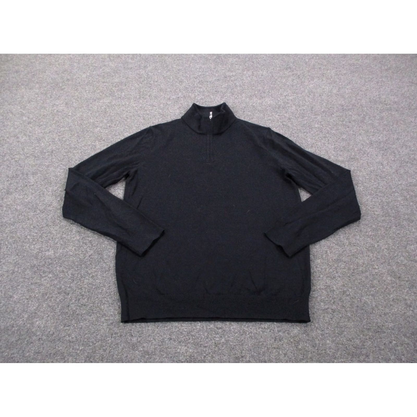 Reiss Reiss Mens Sweater Black Fleece Knit Pullover 1/4 Zip Lightweight Pockets Logo Outdoor 1/4 Zip Wool Size US M / EU 48-50 / 2 - 2 Thumbnail