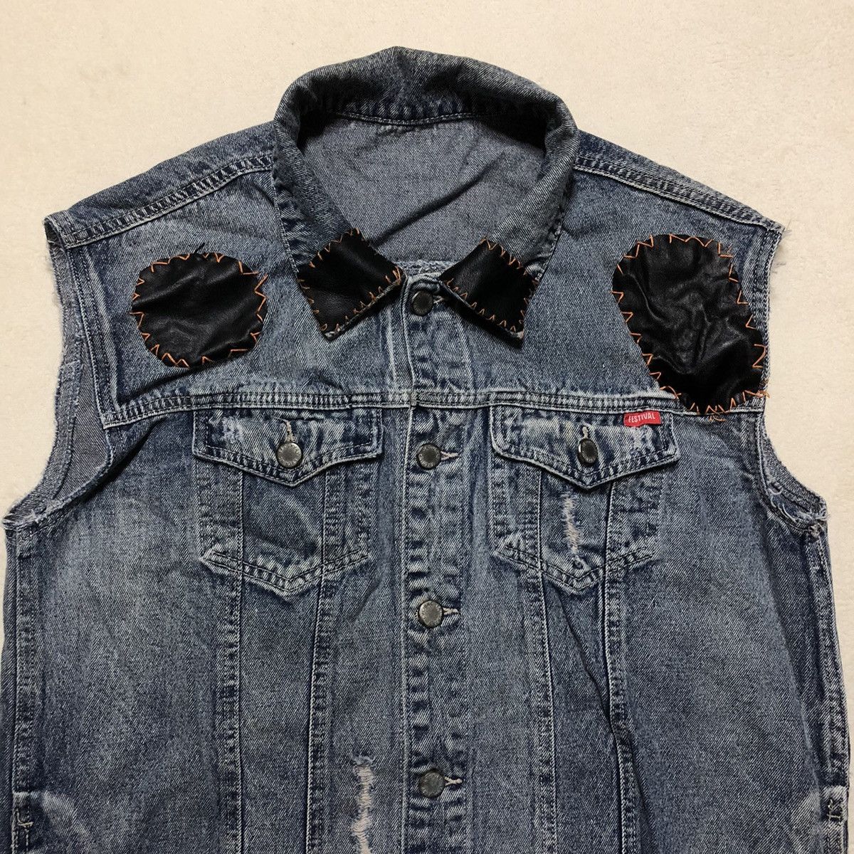 Japanese Brand Japanese Brand SUREVE Sleeveless Denim Jacket Size US M / EU 48-50 / 2 - 2 Thumbnail