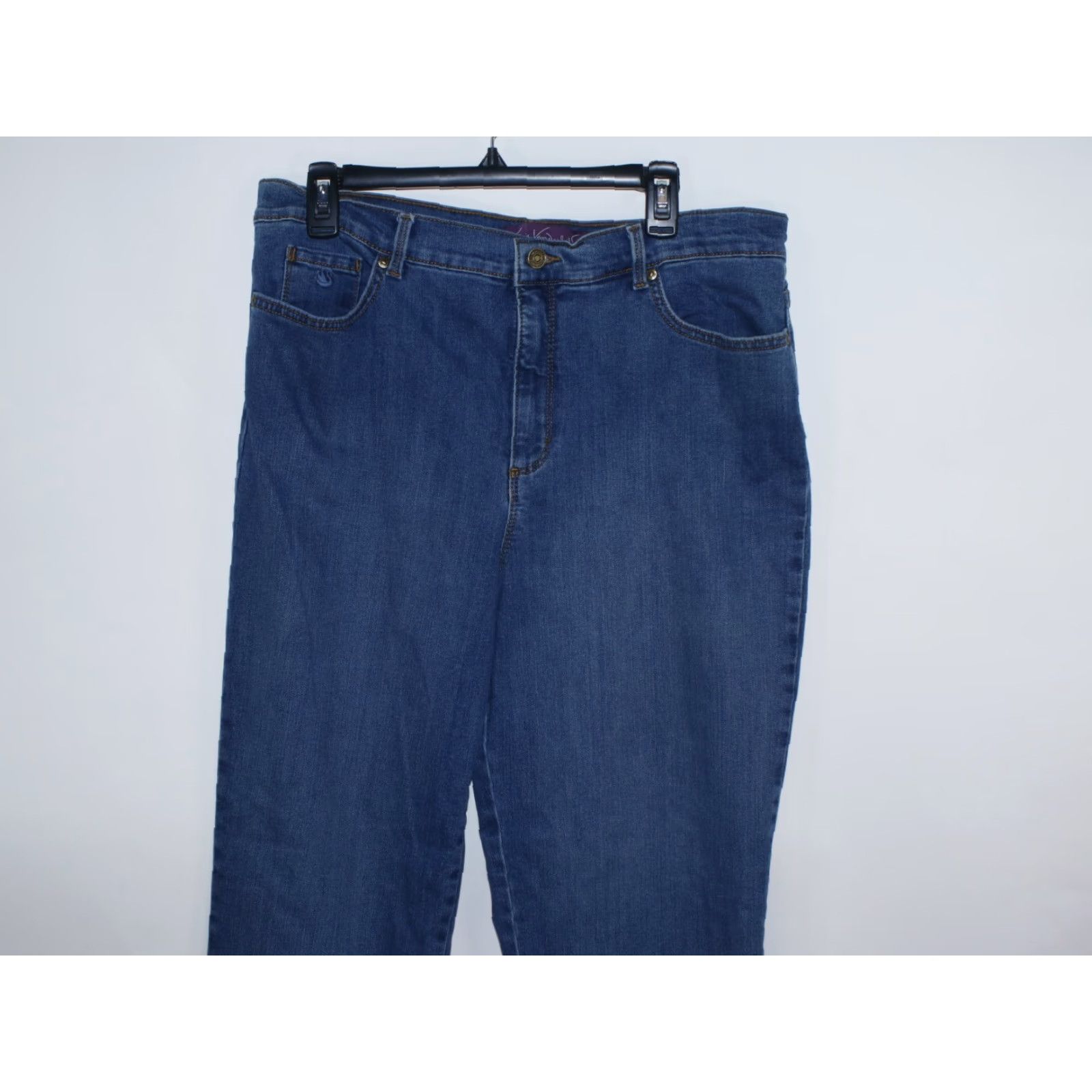 Gloria Vanderbilt Gloria Vanderbilt Amanda Jeans Women Medium Wash 34X30 Straight 16 Blue 5-Pocket Denim Stretch Size 38" / US 16 / IT 52 - 2 Thumbnail