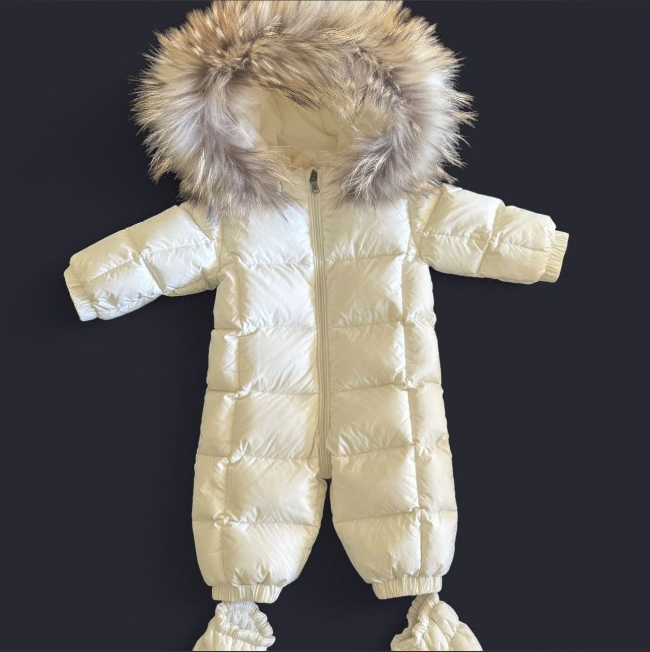 Moncler Enfant MONCLER REAL RACOON FUR SNOW SUIT Size ONE SIZE - 1 Thumbnail
