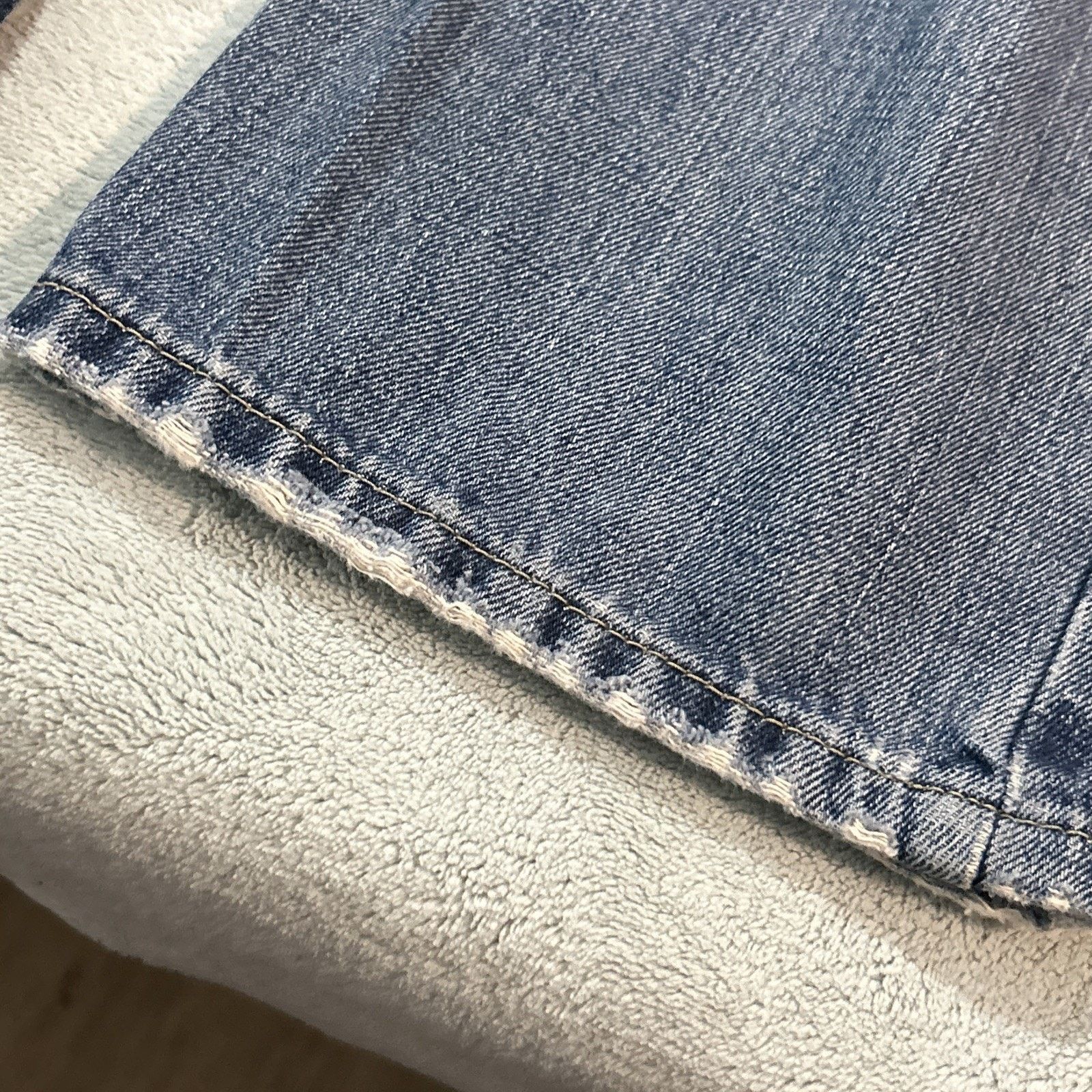Levi's Y2k Levis Rare Sample Pair Unfinished Jeans 32x32Vintage Size US 32 / EU 48 - 3 Thumbnail