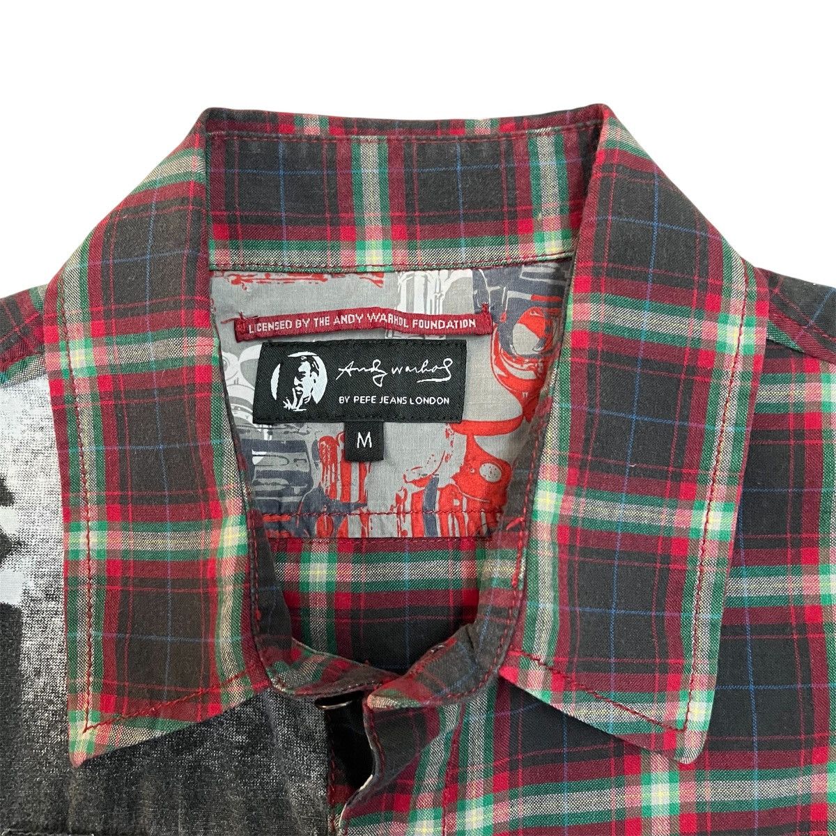 Andy Warhol Pepe Jeans x Andy Warhol Queen Patch Checkered Shirt Punk Size US M / EU 48-50 / 2 - 6 Thumbnail