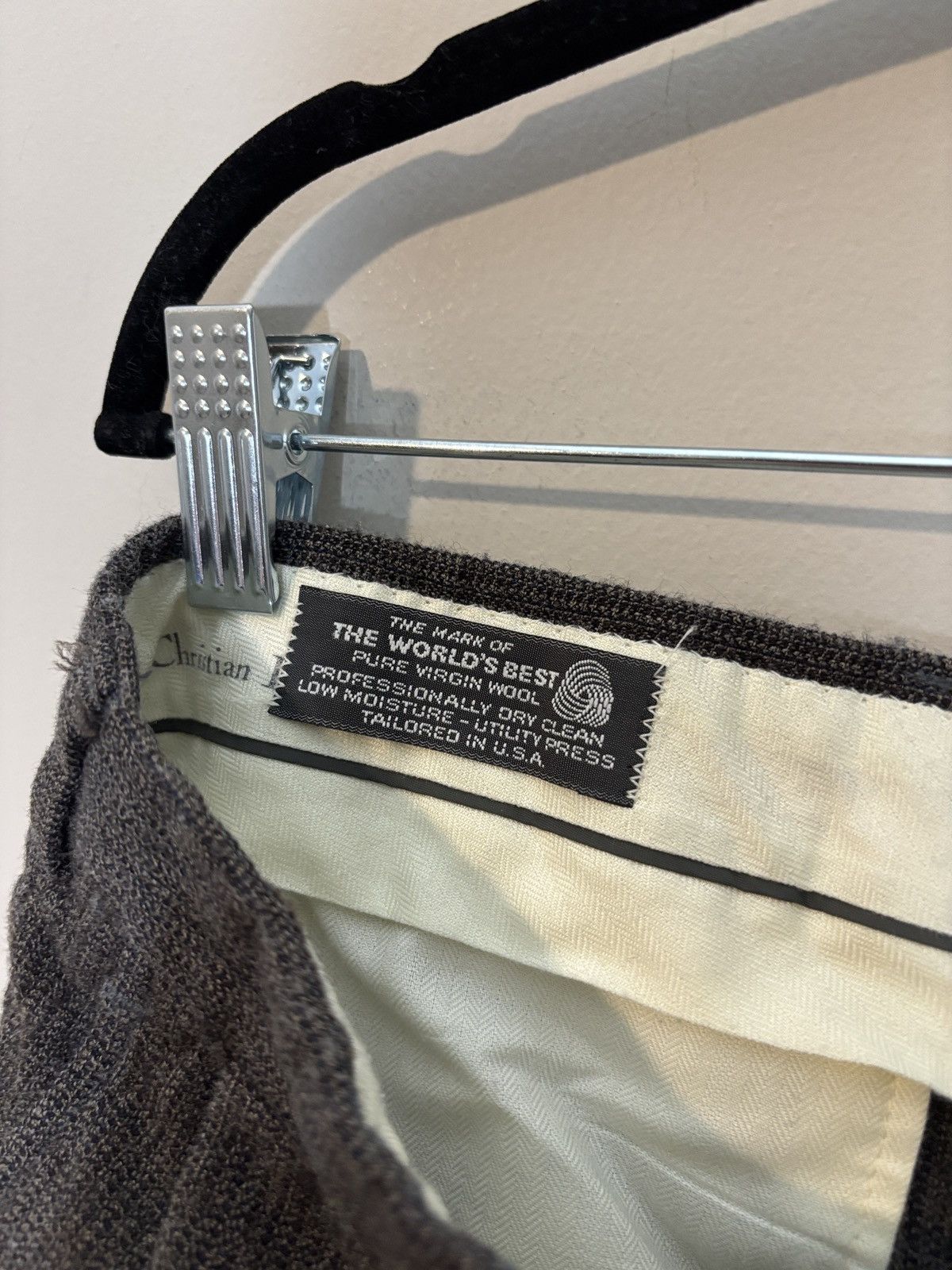 Dior Vintage Christian Dior Wool Trouser Pants 34x28 Size US 34 / EU 50 - 3 Thumbnail