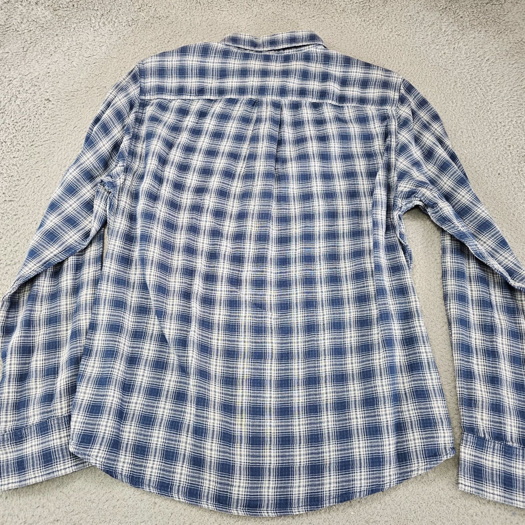 Vintage Goodfellow Shirt Womens Size Small Navy Plaid Flannel Long Sleeve Button Up Size S / US 4 / IT 40 - 7 Thumbnail