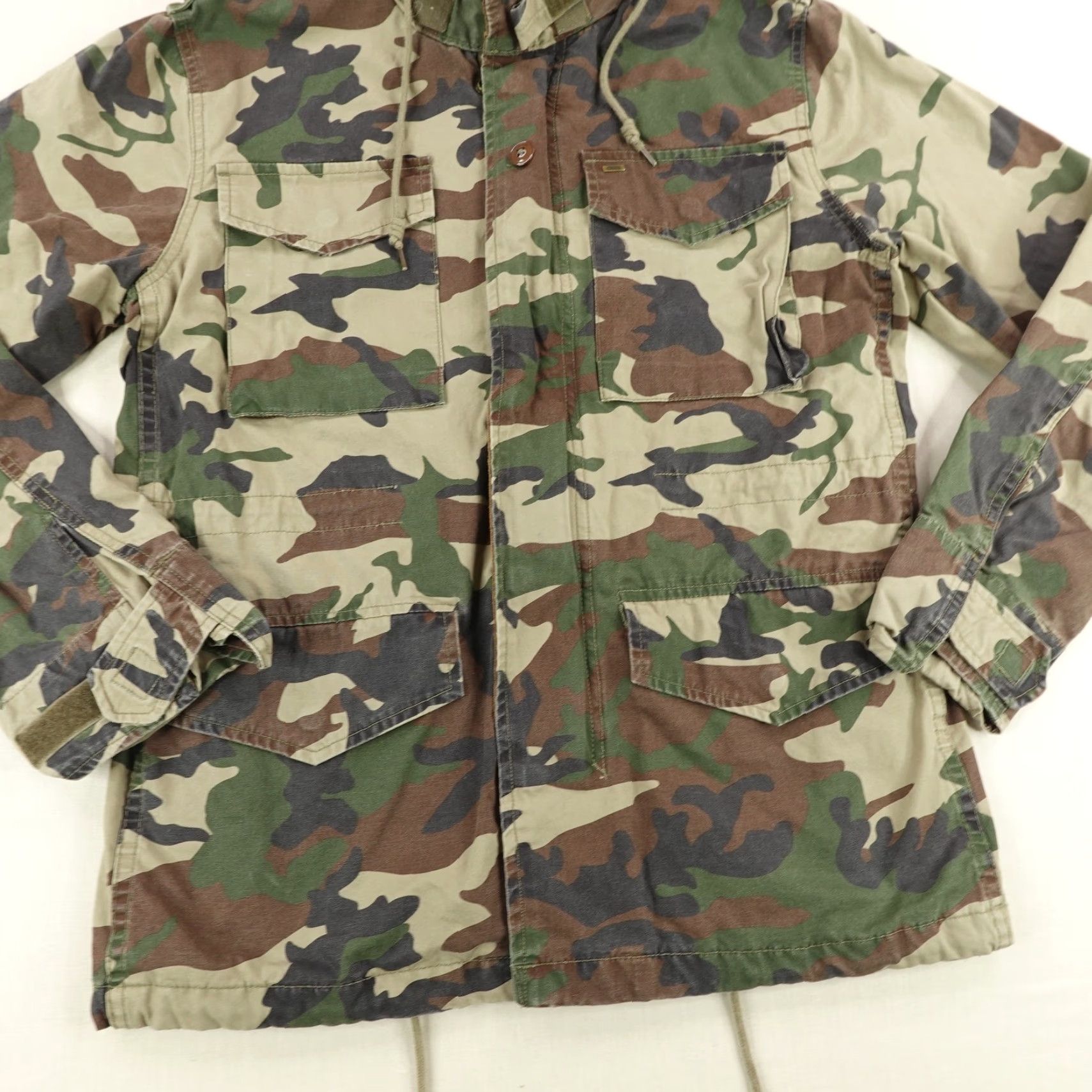 Obey Obey Propaganda Jacket Mens Medium Green Camo Military Field Coat Hidden Hood Size US M / EU 48-50 / 2 - 3 Thumbnail