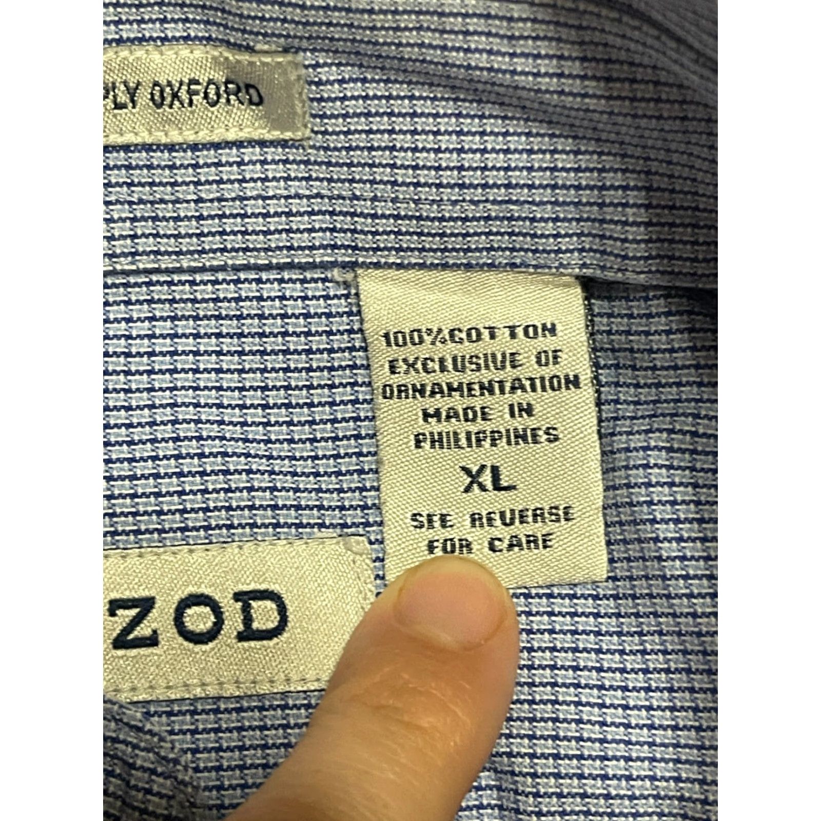 Izod VINTAGE IZOD Shirt Men XL Blue Plaid Button-Down 60s 2 Ply Oxford Button Down Size US XL / EU 56 / 4 - 6 Thumbnail