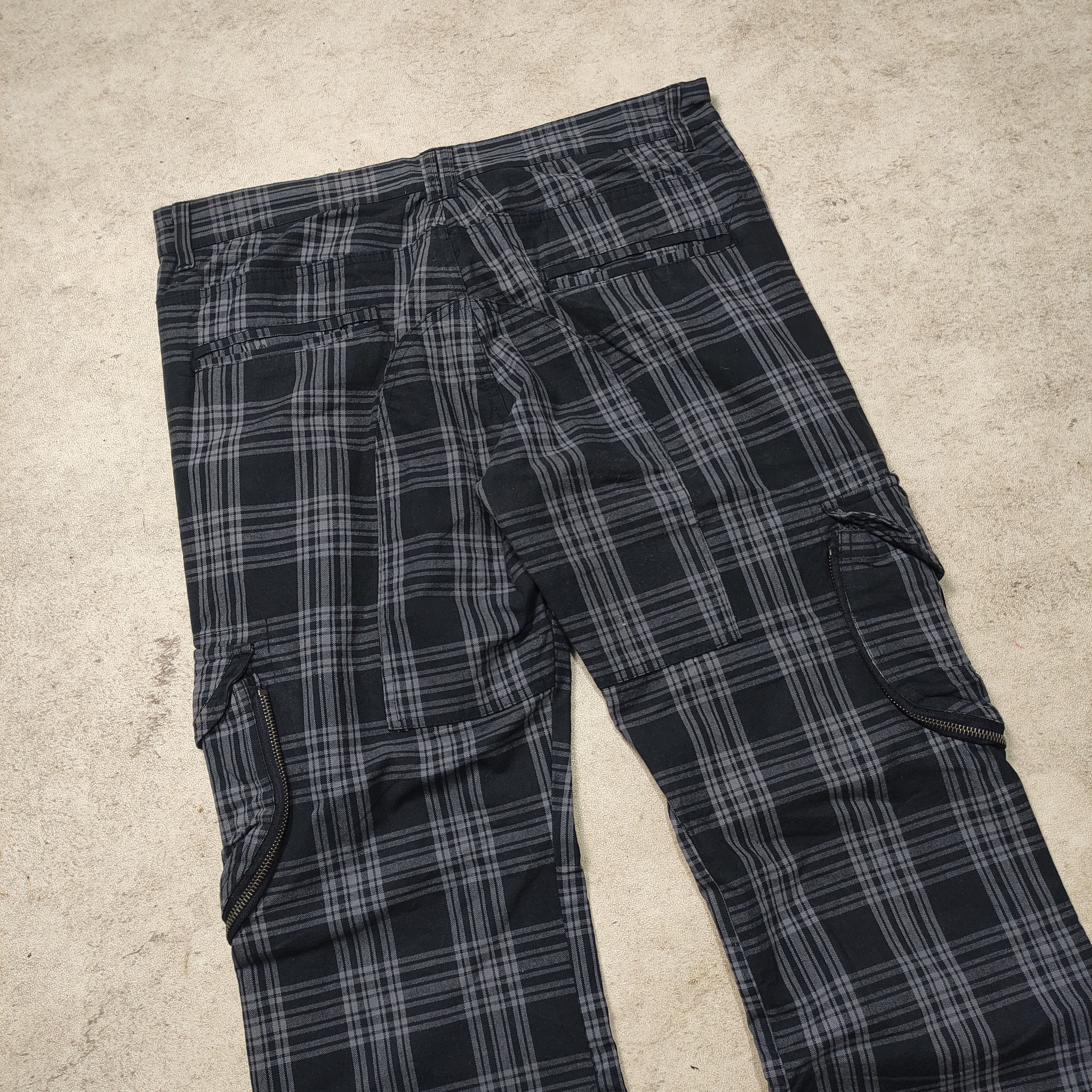 If Six Was Nine 31040 = SKKONE Plaid Bondage Cargo Pants Size US 32 / EU 48 - 5 Thumbnail