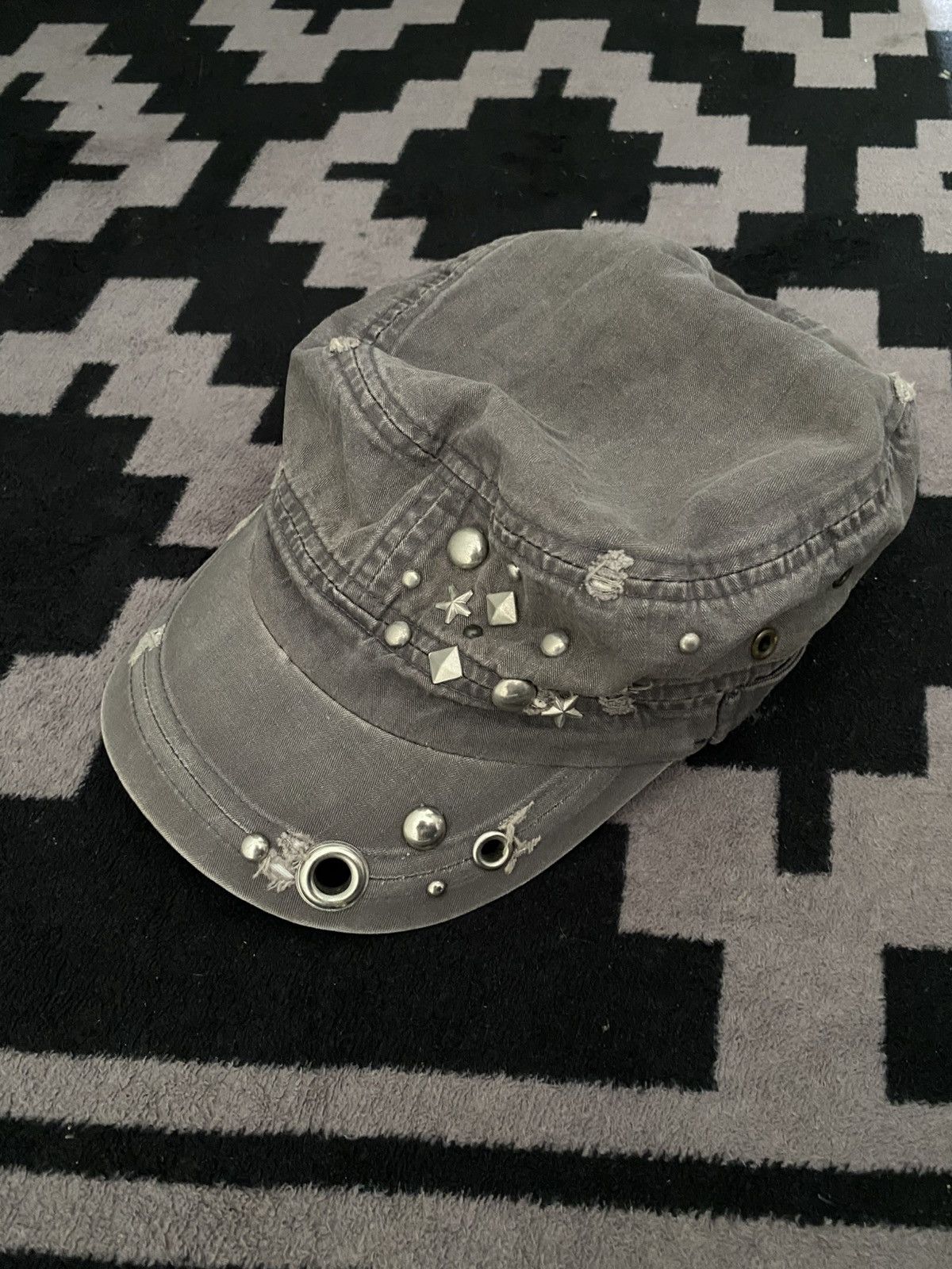If Six Was Nine × Le Grande Bleu (L.G.B.) Vintage unkwn distressed studed commando lgb hat Size ONE SIZE - 1 Thumbnail