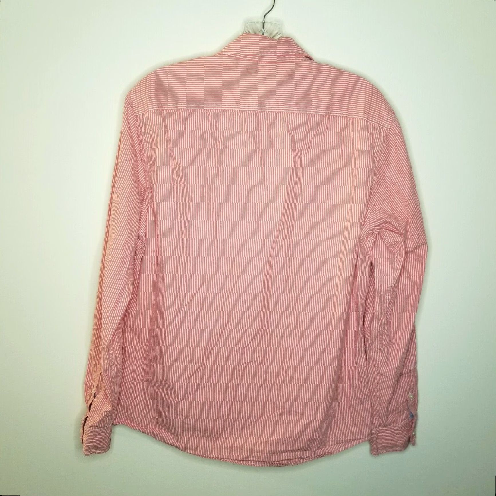 American Eagle Outfitters AMERICAN EAGLE MENS PINK LONG SLEEVE BUTTON-UP SHIRT SIZE M Size US M / EU 48-50 / 2 - 4 Thumbnail