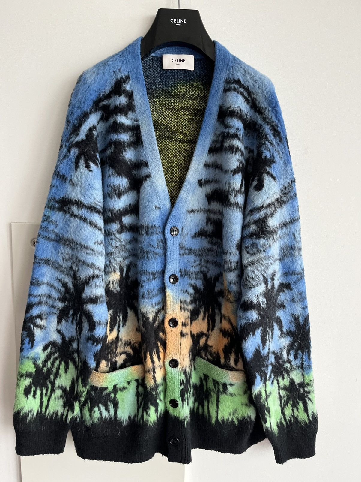Celine Runway Celine by Hedi Slimane Sunset Cardigan Oversized Size US XXL / EU 58 / 5 - 1 Thumbnail