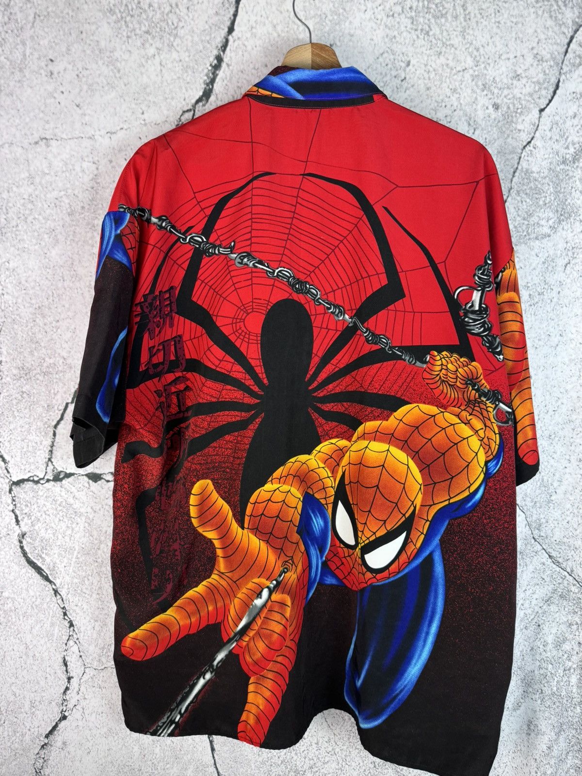 Marvel Comics NWT VTG 90s Y2K Marvel Comic Spiderman AOP Button up L/XL Size US L / EU 52-54 / 3 - 2 Thumbnail