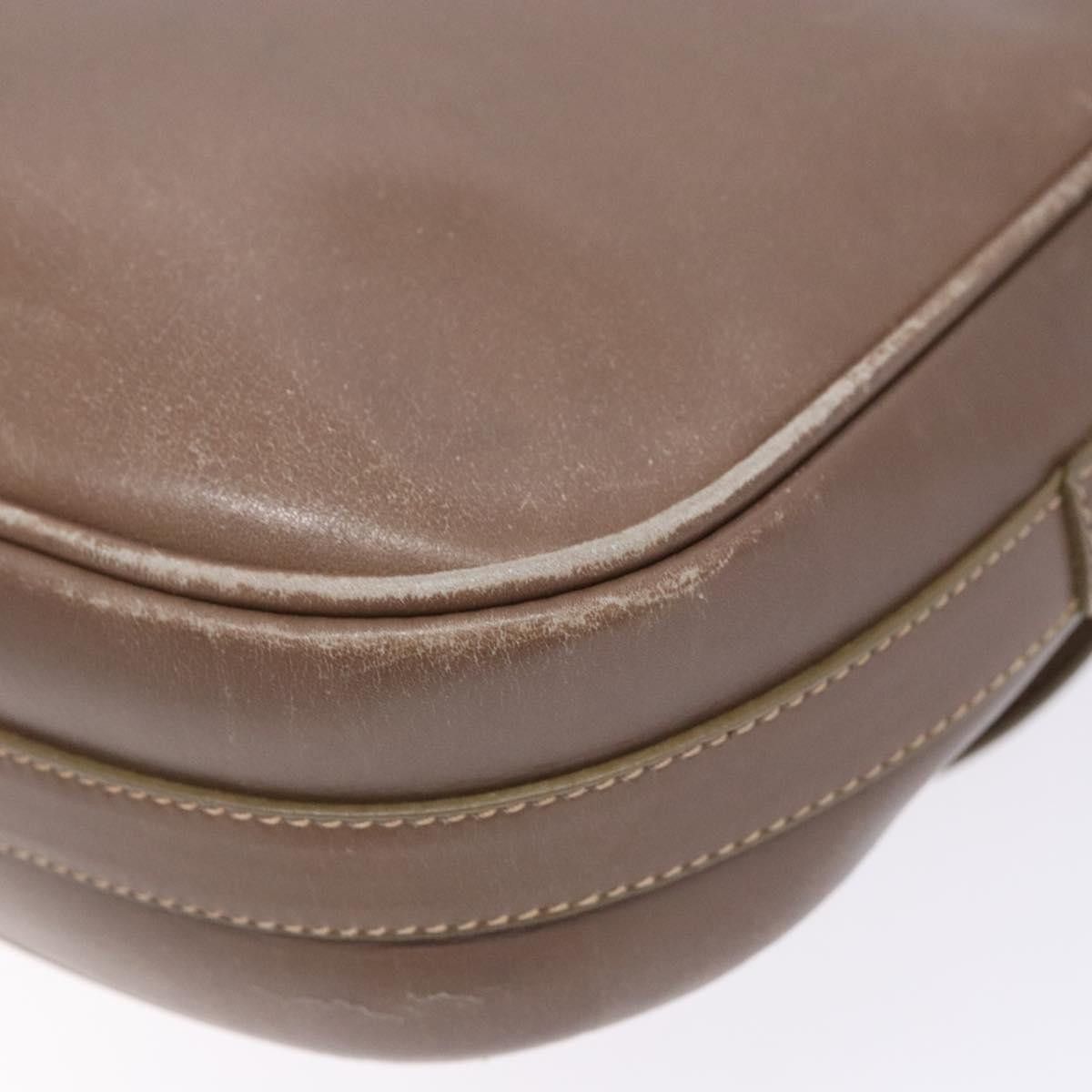 GUCCI Shoulder Bag Leather Beige Gold 001 115 001 115